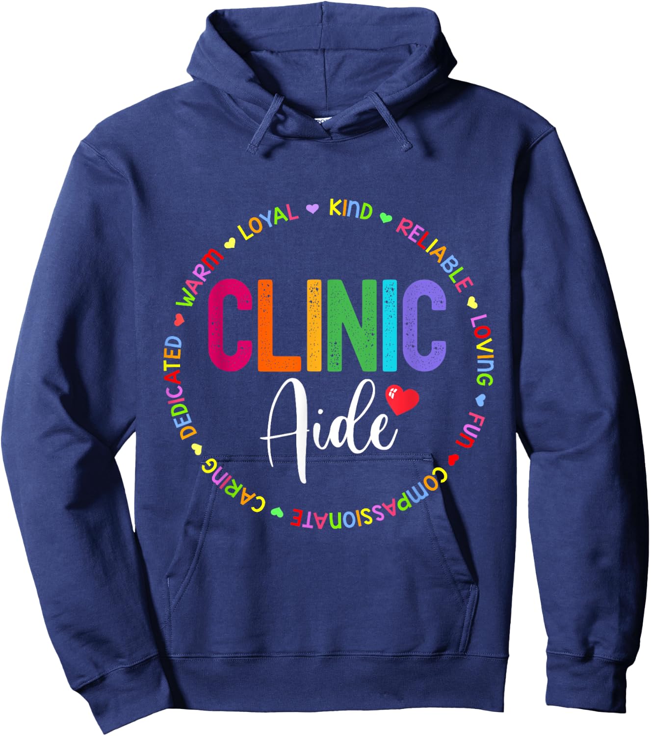 Clinic Aide For School Nurse Appreciation Week Back School Hoodie - Hoodie | Navy