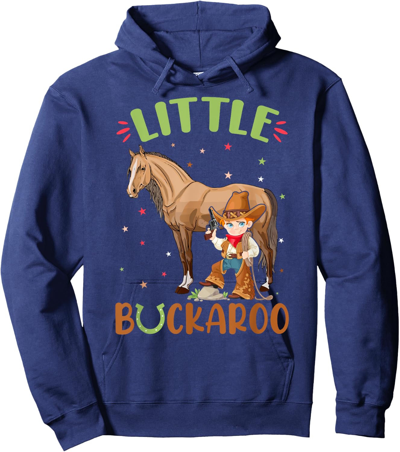 Cowboy Western Little Buckaroo Cowboy Costume Hoodie - Hoodie | Navy
