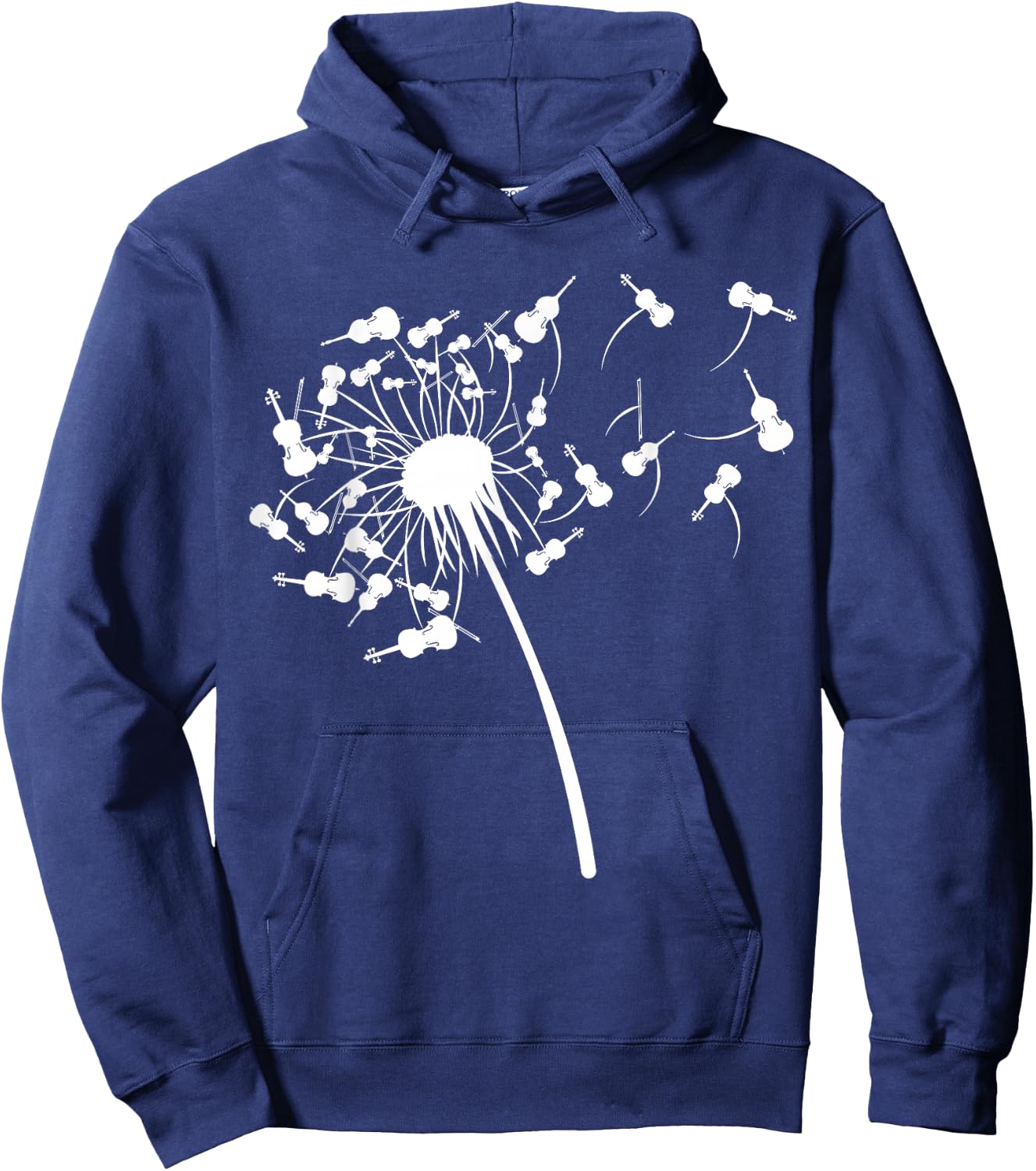 Dandelion Cello Shirt for Cellist | Cello Hoodie - Hoodie | Navy