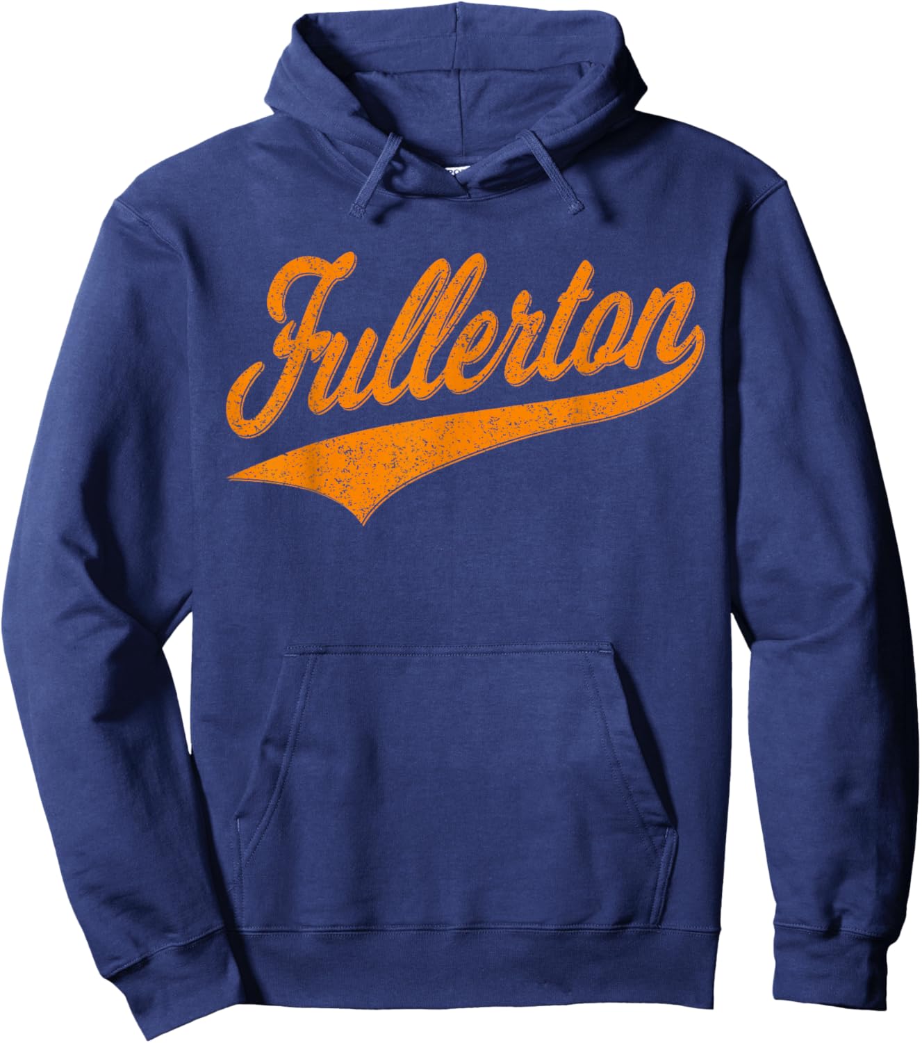 Fullerton California Varsity Script Classic Sports Jersey Hoodie - Hoodie | Navy
