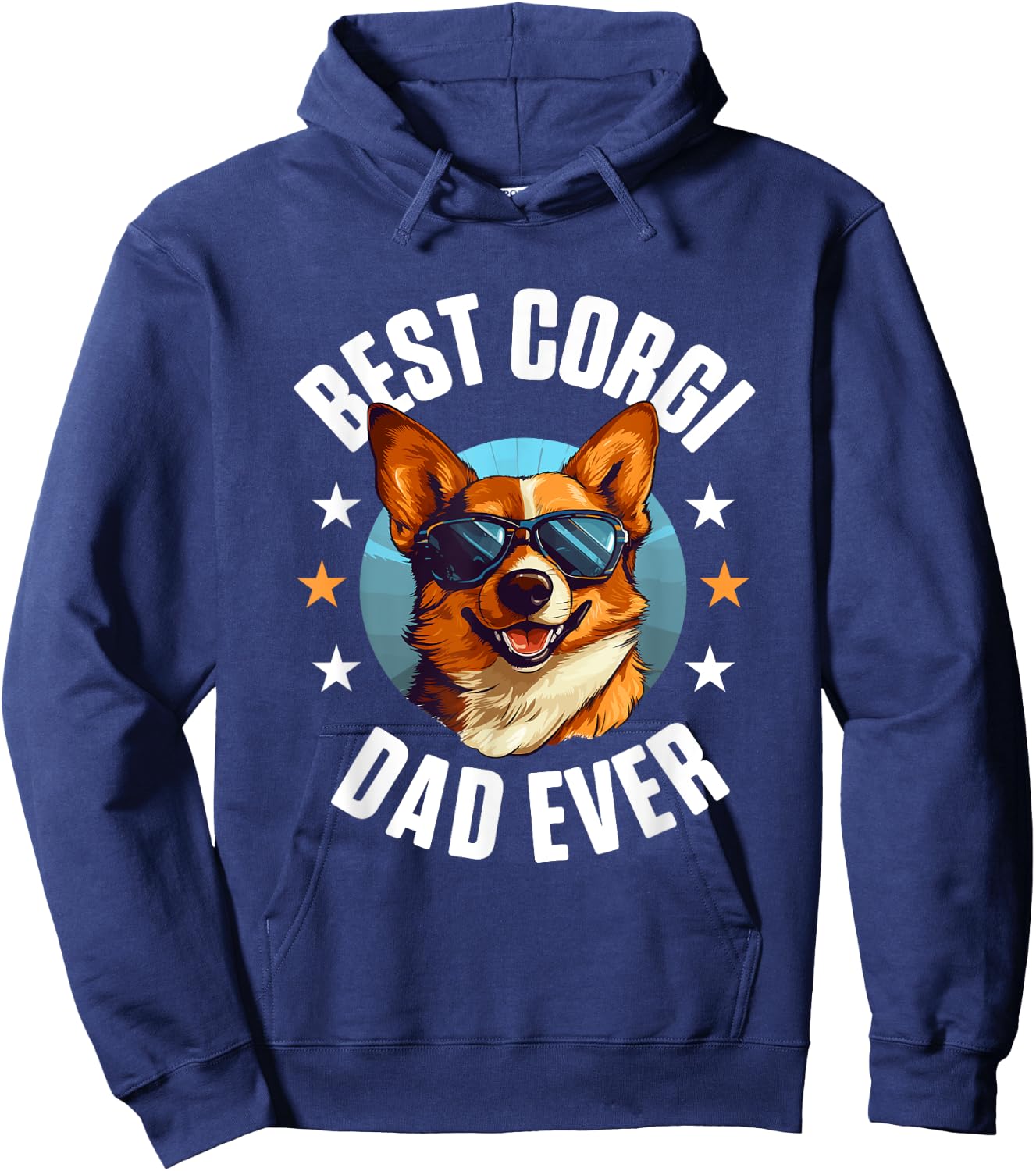 Pembroke Welsh Corgi - Best Corgi Dad Ever Hoodie - Hoodie | Navy