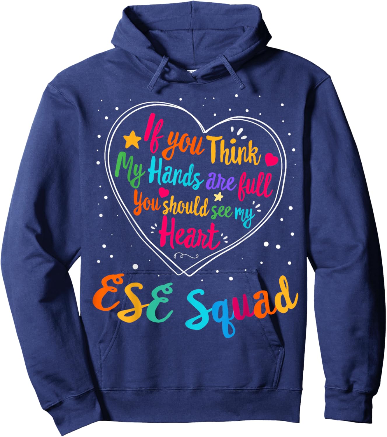 ESE Squad Appreciation Week Back to School Heart Hoodie - Hoodie | Navy
