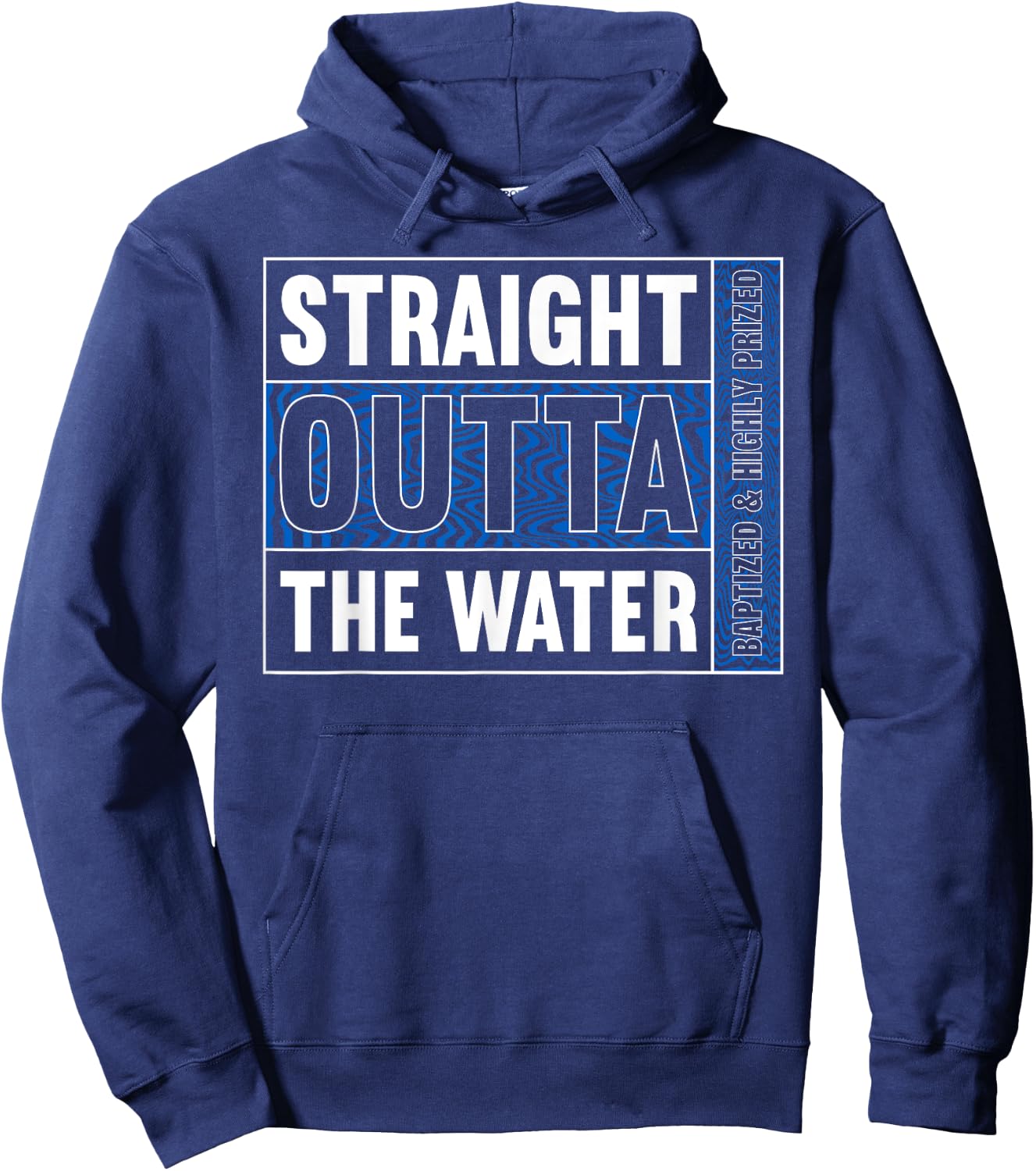 Straight Outta Water Shirt Baptism Shirt Christian Baptism Hoodie - Hoodie | Navy