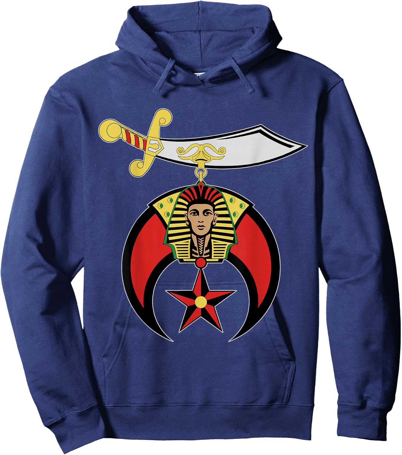 Shriners Logo Emblem AAONMS Freemasons AEAONMS Father's Day Hoodie - Hoodie | Navy