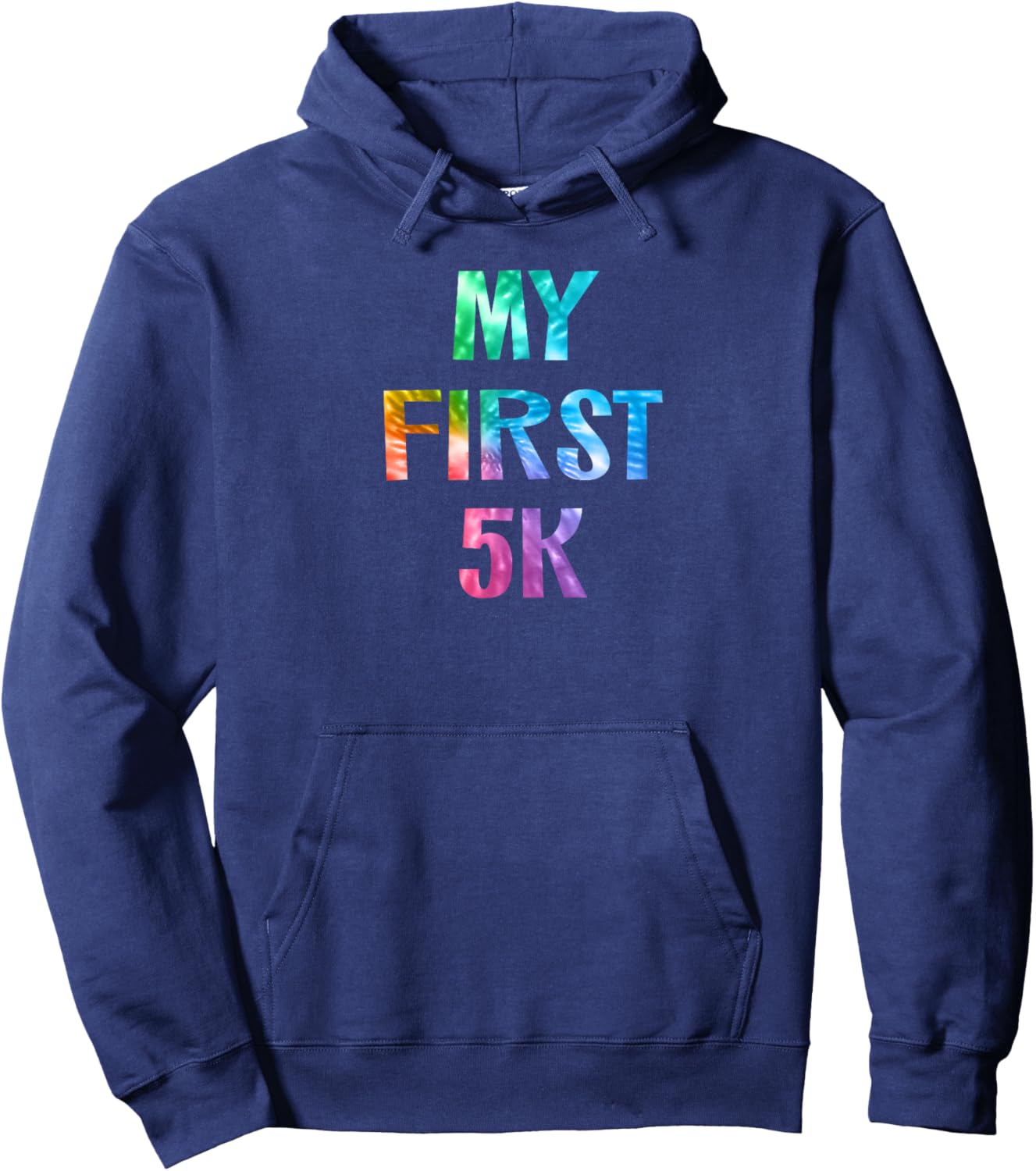 My First 5K Tie Dye Running Saying Race Finisher New Runner Hoodie - Hoodie | Navy