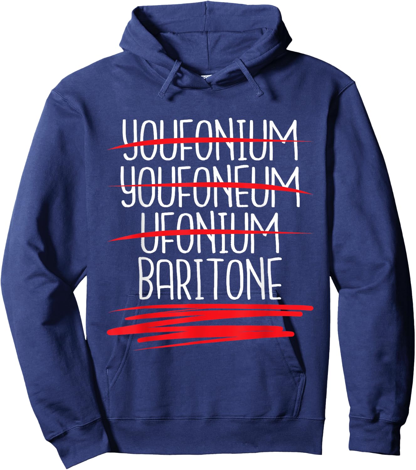 Baritone - Euphonium Lover Horn Player Marching Band Player Hoodie - Hoodie | Navy