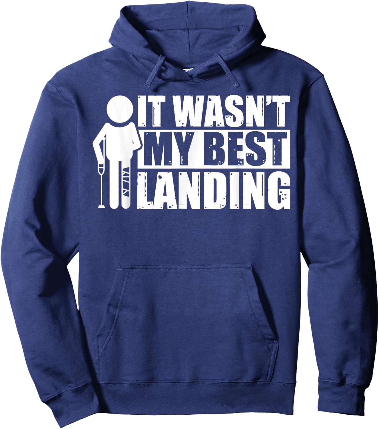 Get Well Soon Broken Knee ACL Recovery Surgery Recovery Hoodie - Hoodie | Navy