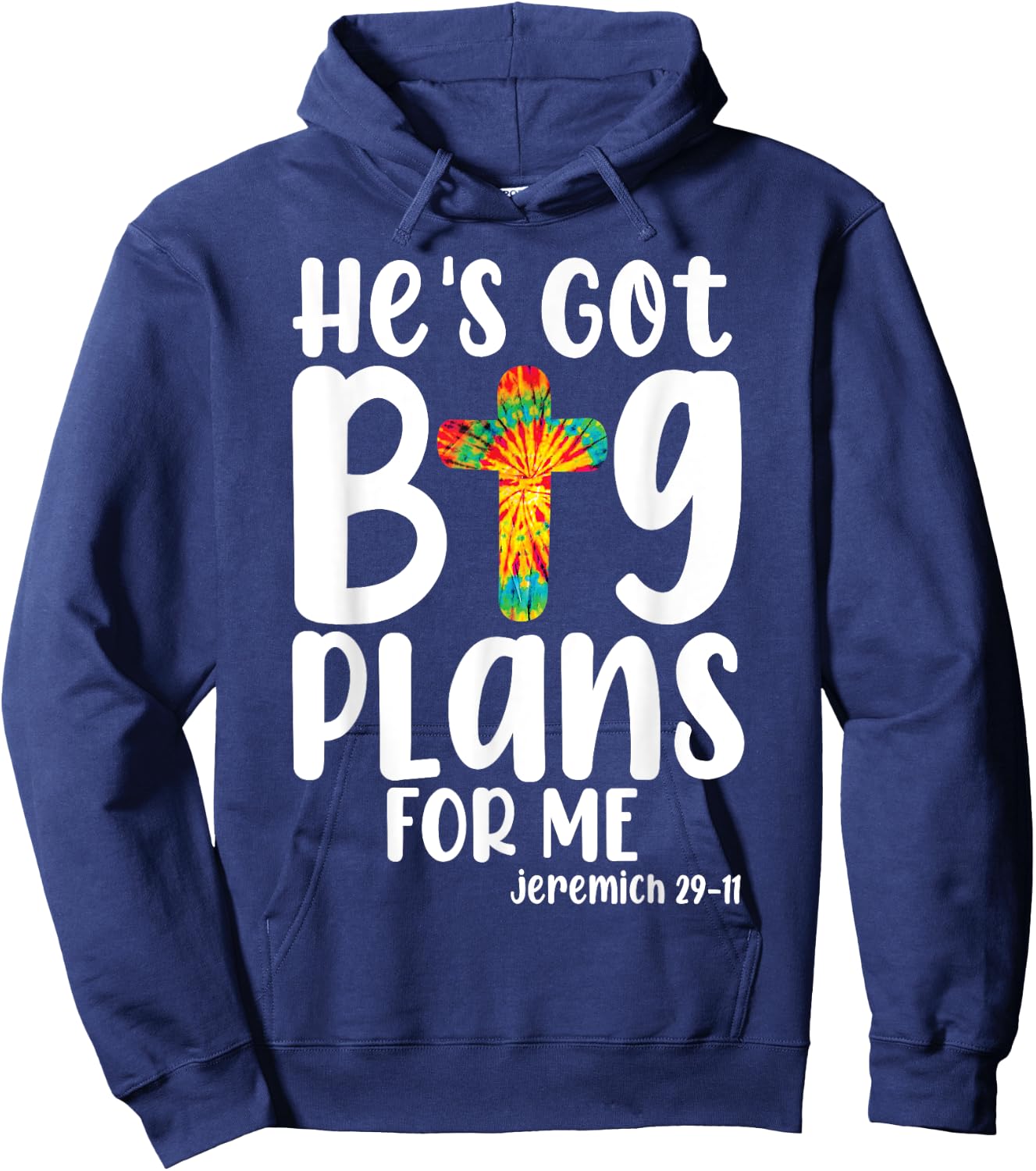 He's Got Big-Plans For Me Christian Bible Verse Kids Boys Hoodie - Hoodie | Navy