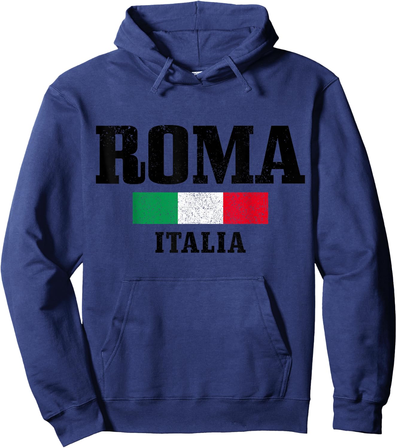 Rome Italy Roma Italia Vintage Italy Flag Hoodie - Hoodie | Navy