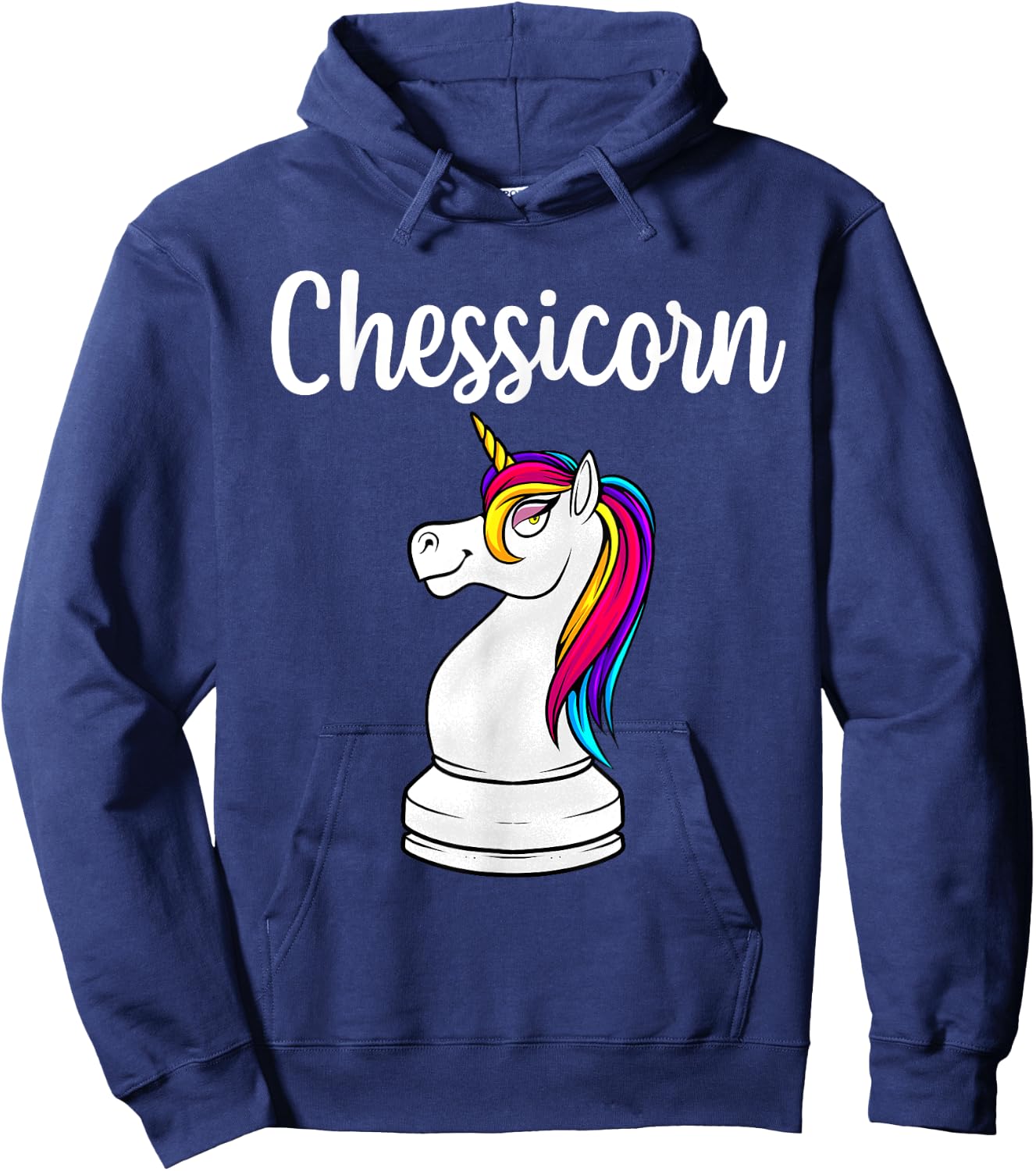 Cute Chess Art Boys Kids Chess Lover Chess Player Hoodie - Hoodie | Navy
