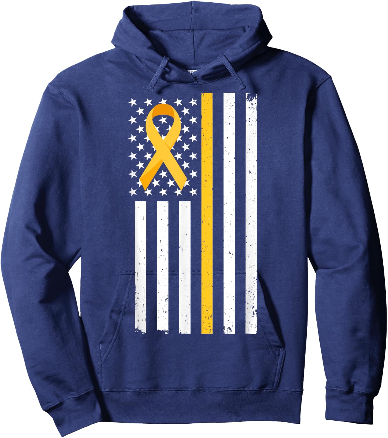 Childhood Cancer Awareness Month | In September We Wear Gold Hoodie - Hoodie | Navy