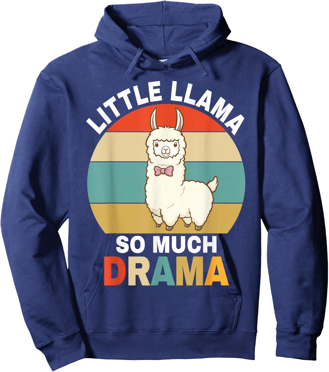 Llama Shirt Kids Boys Toddler Little Llama So Much Drama Hoodie - Hoodie | Navy