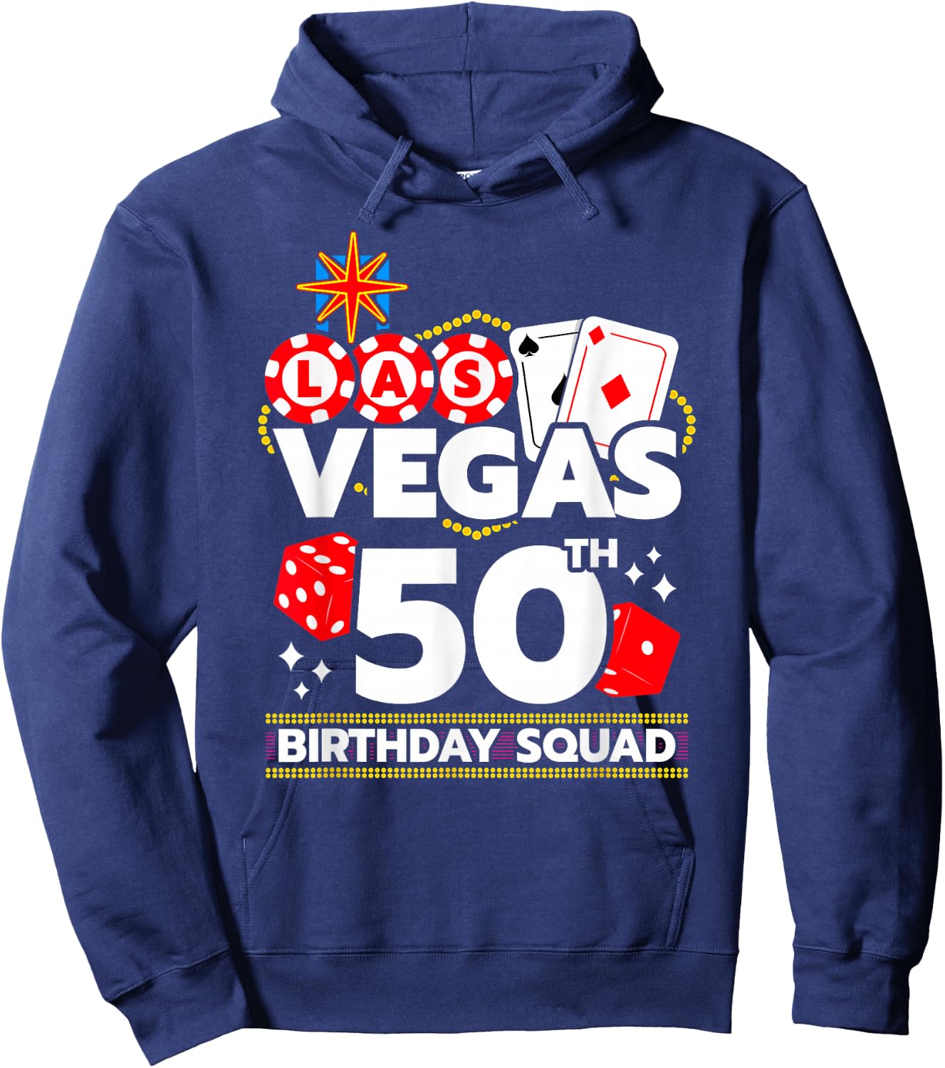 Vegas 50th Birthday Squad Hoodie - Hoodie | Navy