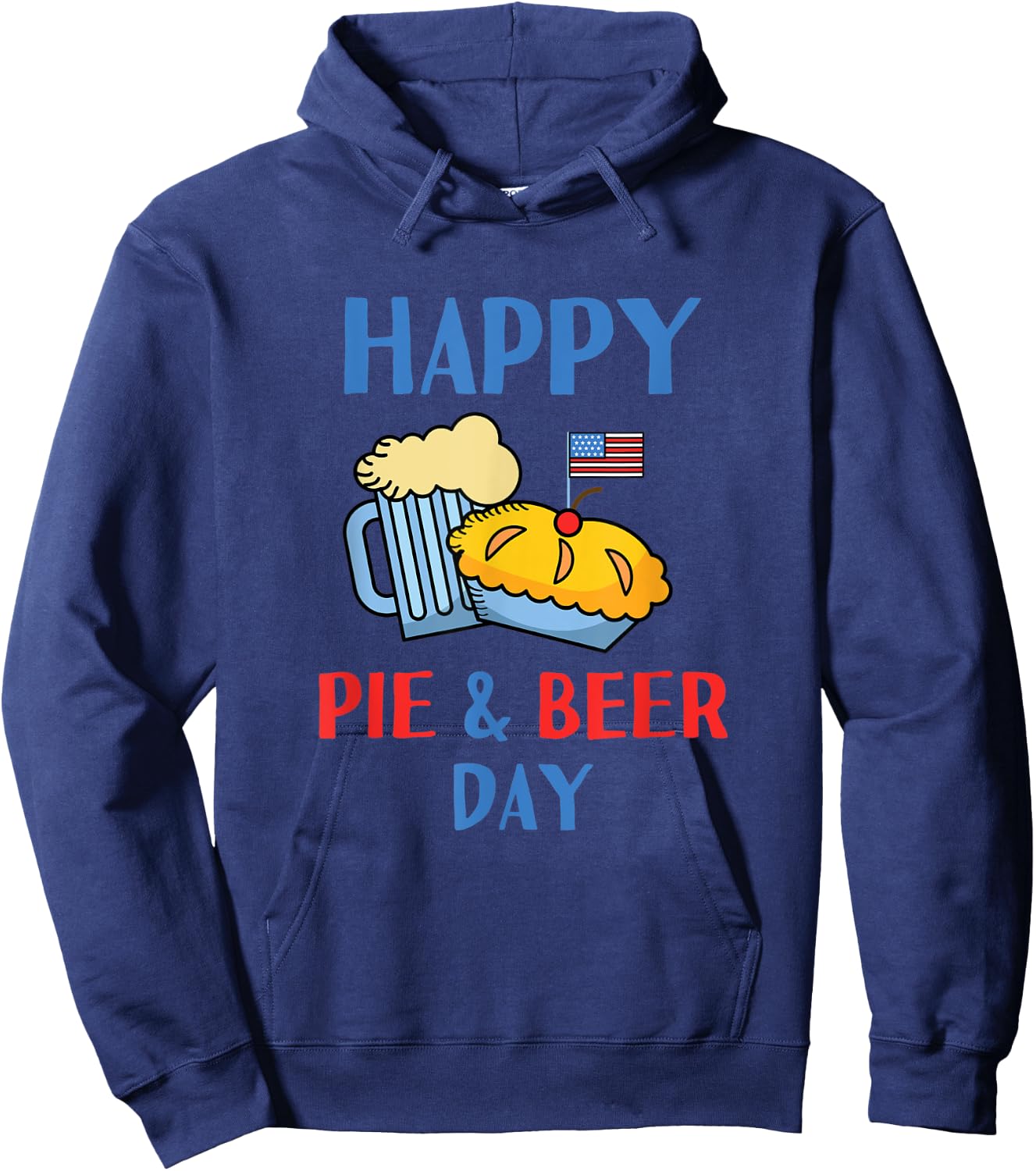 Pioneer Day Happy Pie and Beer Day Salt Lake City Utah Cute Hoodie - Hoodie | Navy