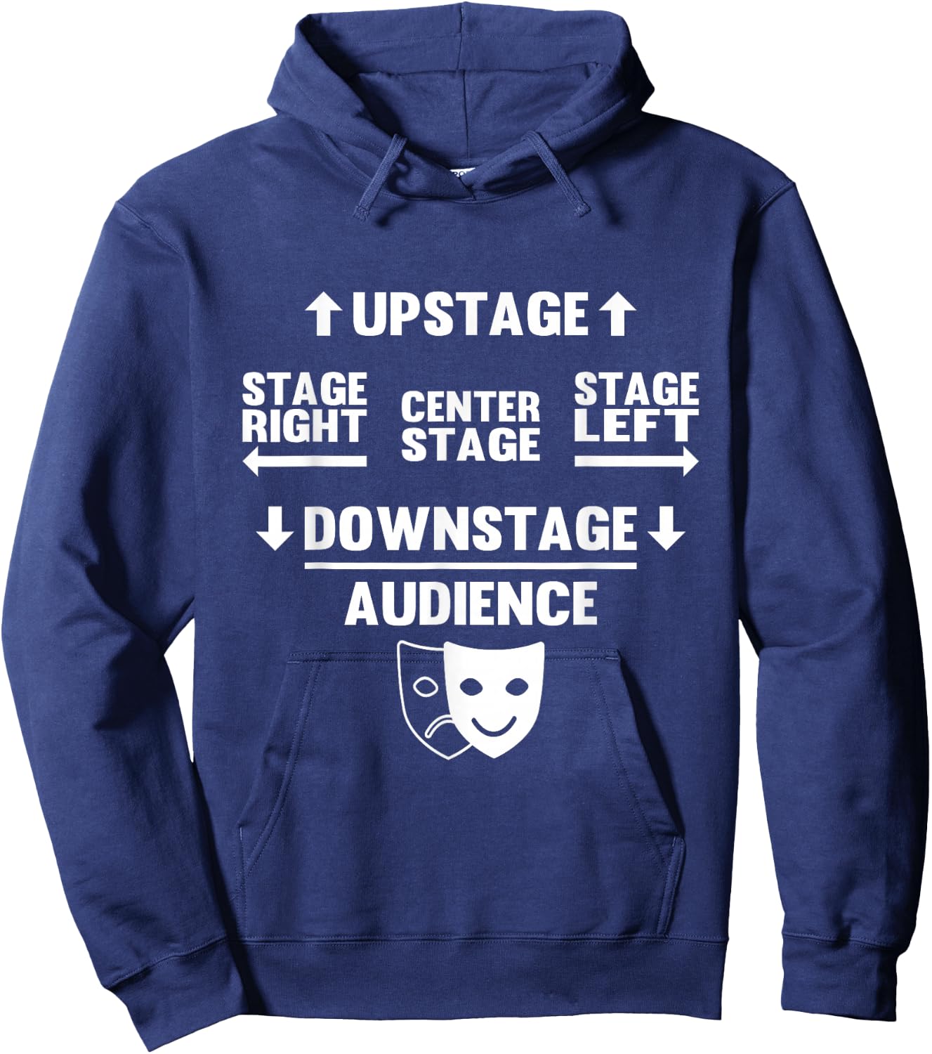 Stage Left Stage Right for Theater Lovers Hoodie - Hoodie | Navy