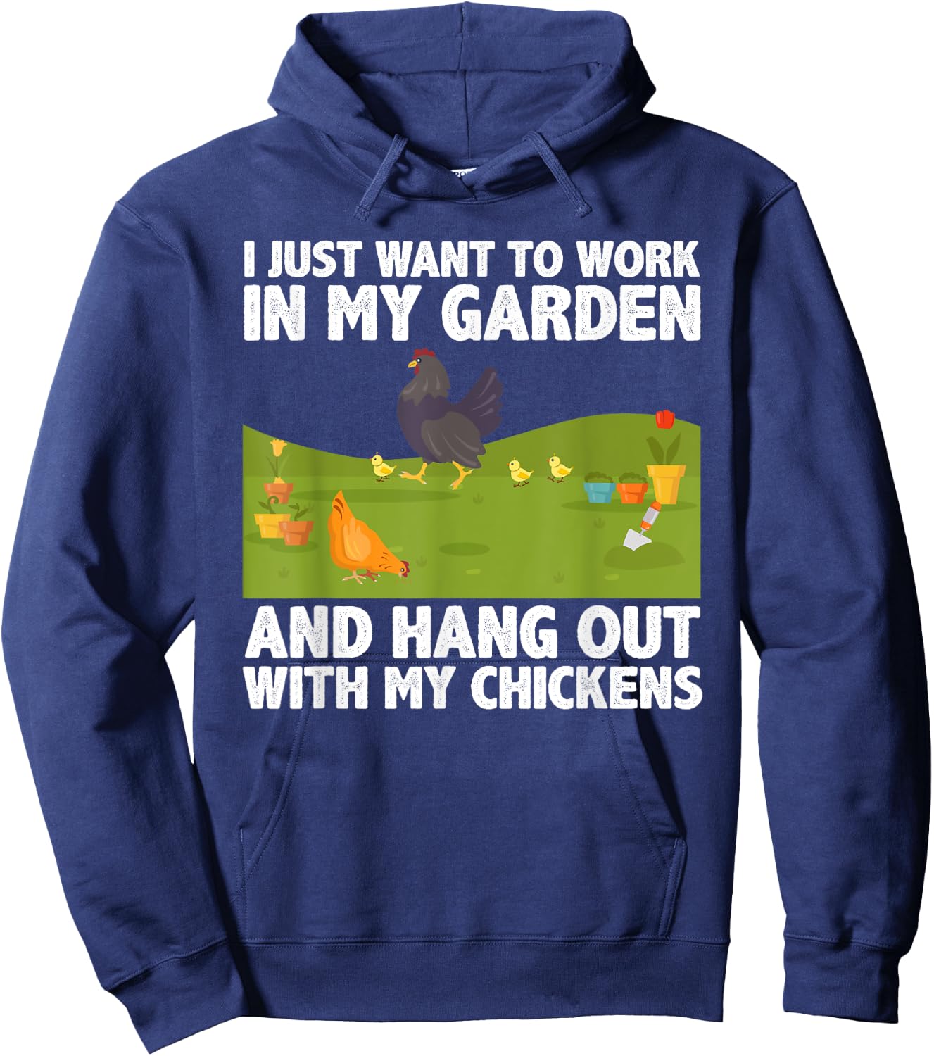 Cute Chicken Women Gardening Farming Garden Farm Hen Hoodie - Hoodie | Navy
