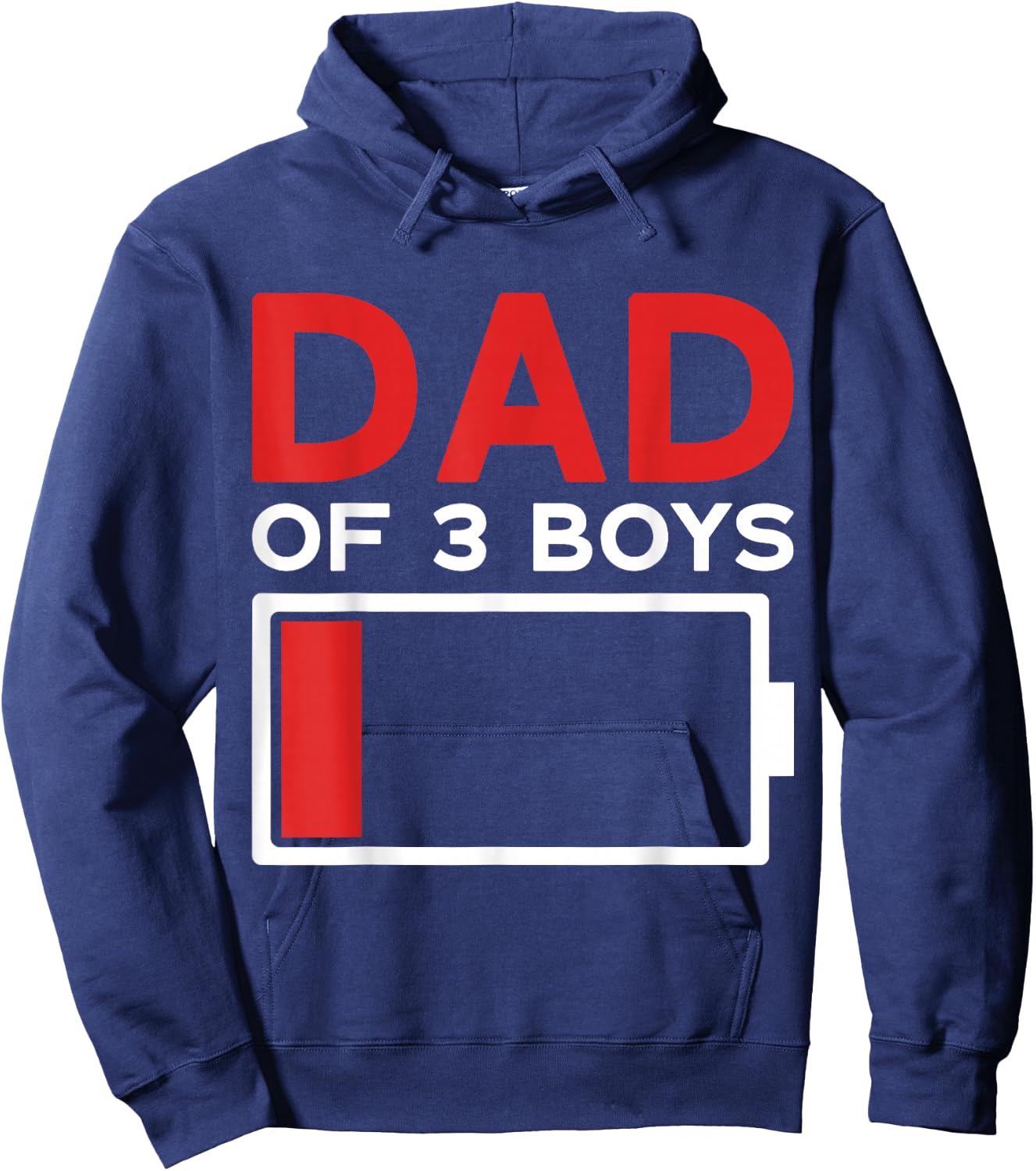 Dad of 3 Boys Father's Day Dad Hoodie - Hoodie | Navy