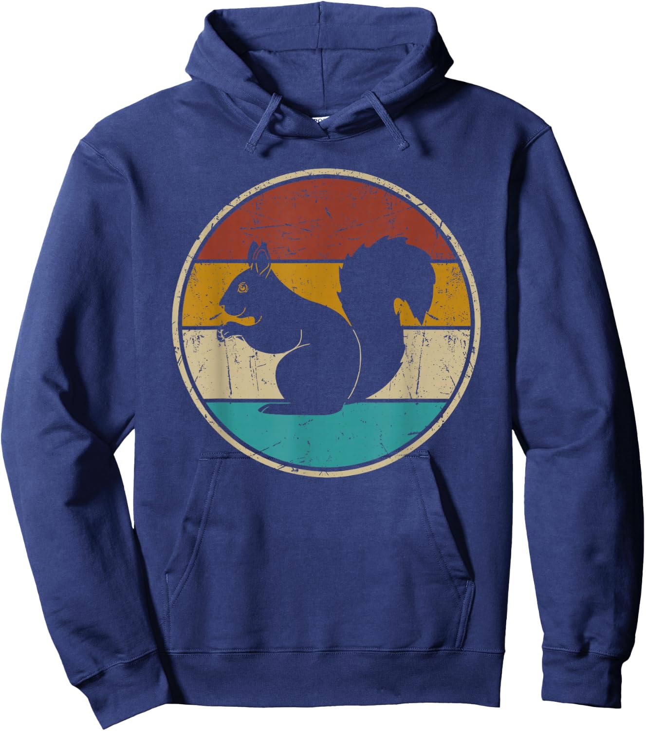 Squirrel Retro Vintage Men Women Kids Boys Girls Funny Hoodie - Hoodie | Navy