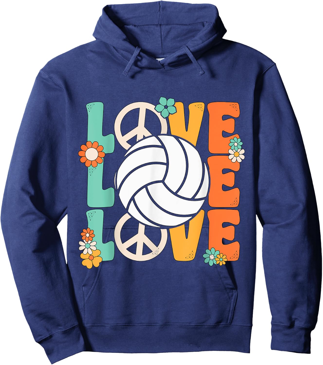 Volleyball Love For Teen Girls Women Cute Volleyball Lovers Hoodie - Hoodie | Navy
