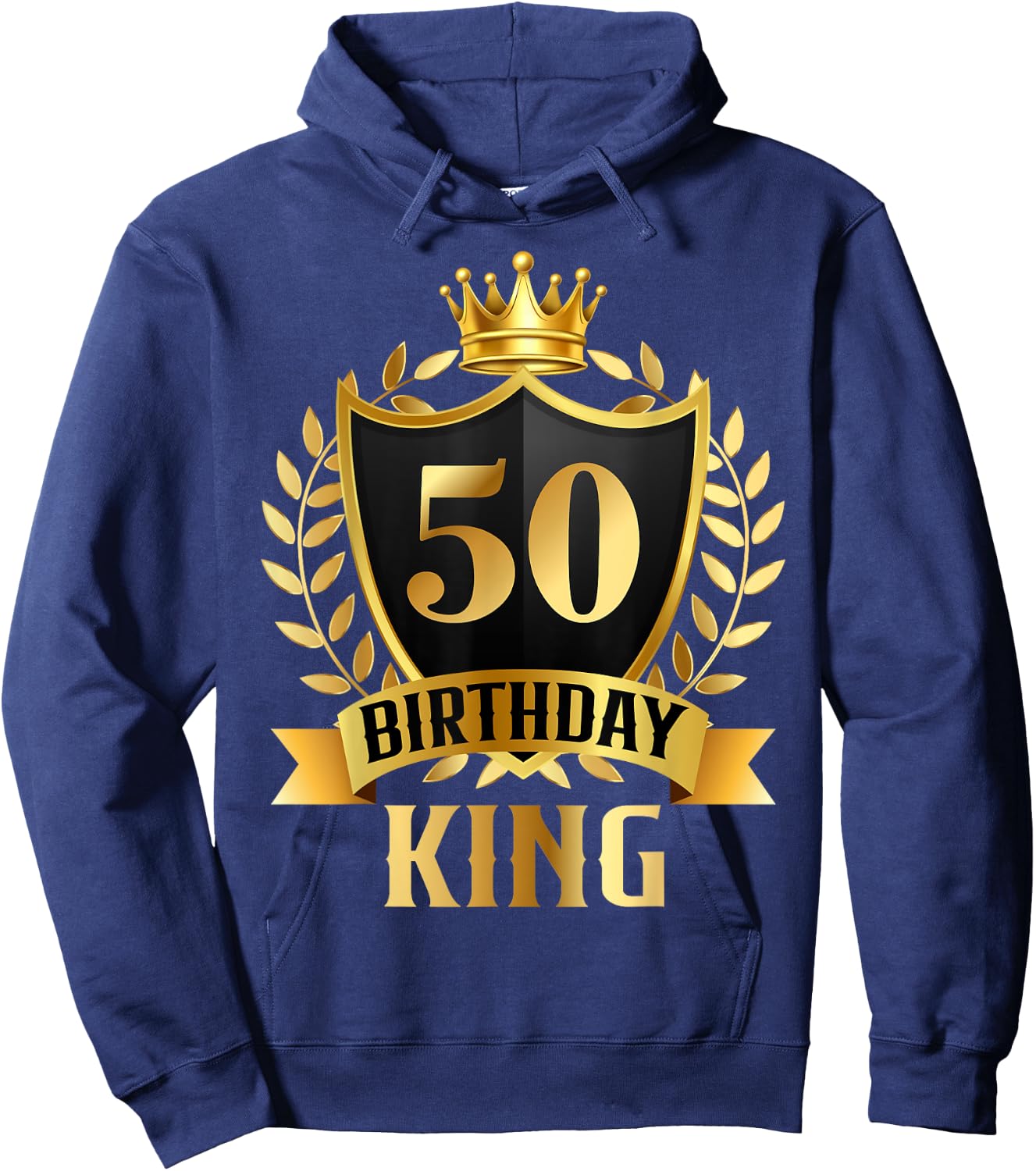 50 Yrs Old Birthday King Cool 50th B-Day Awesome Funny Hoodie - Hoodie | Navy