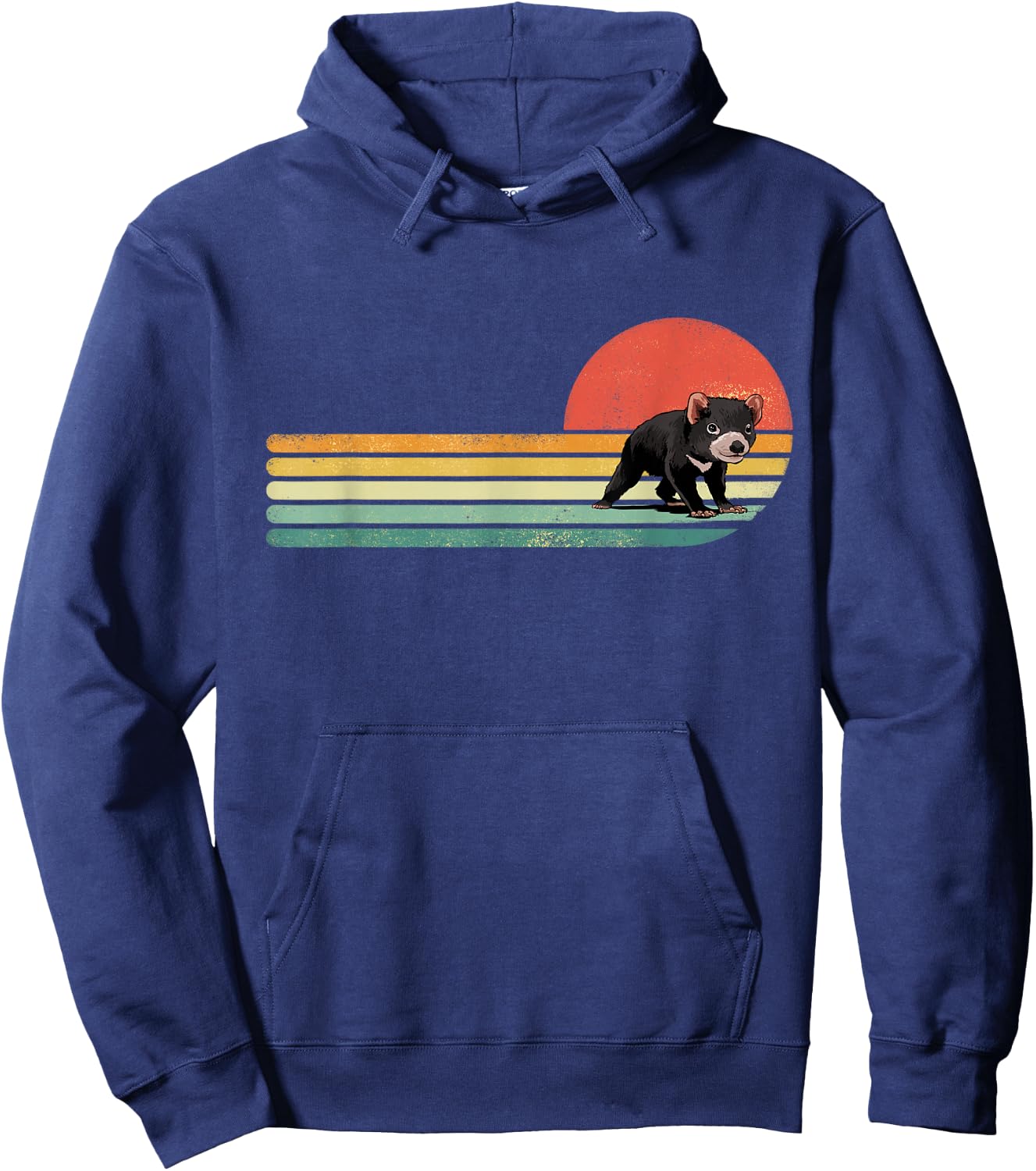 Retro Vintage Tasmanian Devil Marsupial Wild Animal Lover Hoodie - Hoodie | Navy