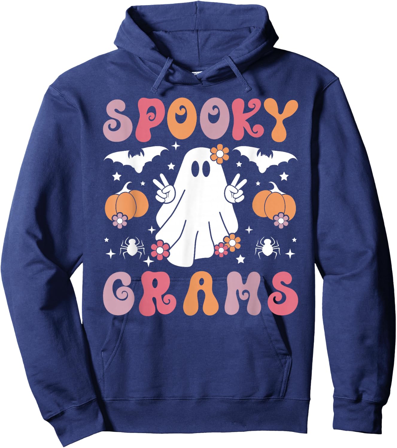 Spooky Grams Grandmother Halloween Grams Grandma Hoodie - Hoodie | Navy