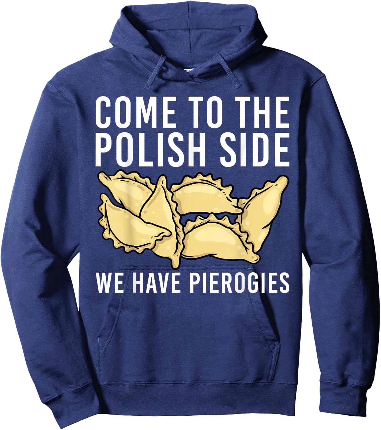 Funny Pierogi Design Women Foodie Polish Food Lovers Hoodie - Hoodie | Navy