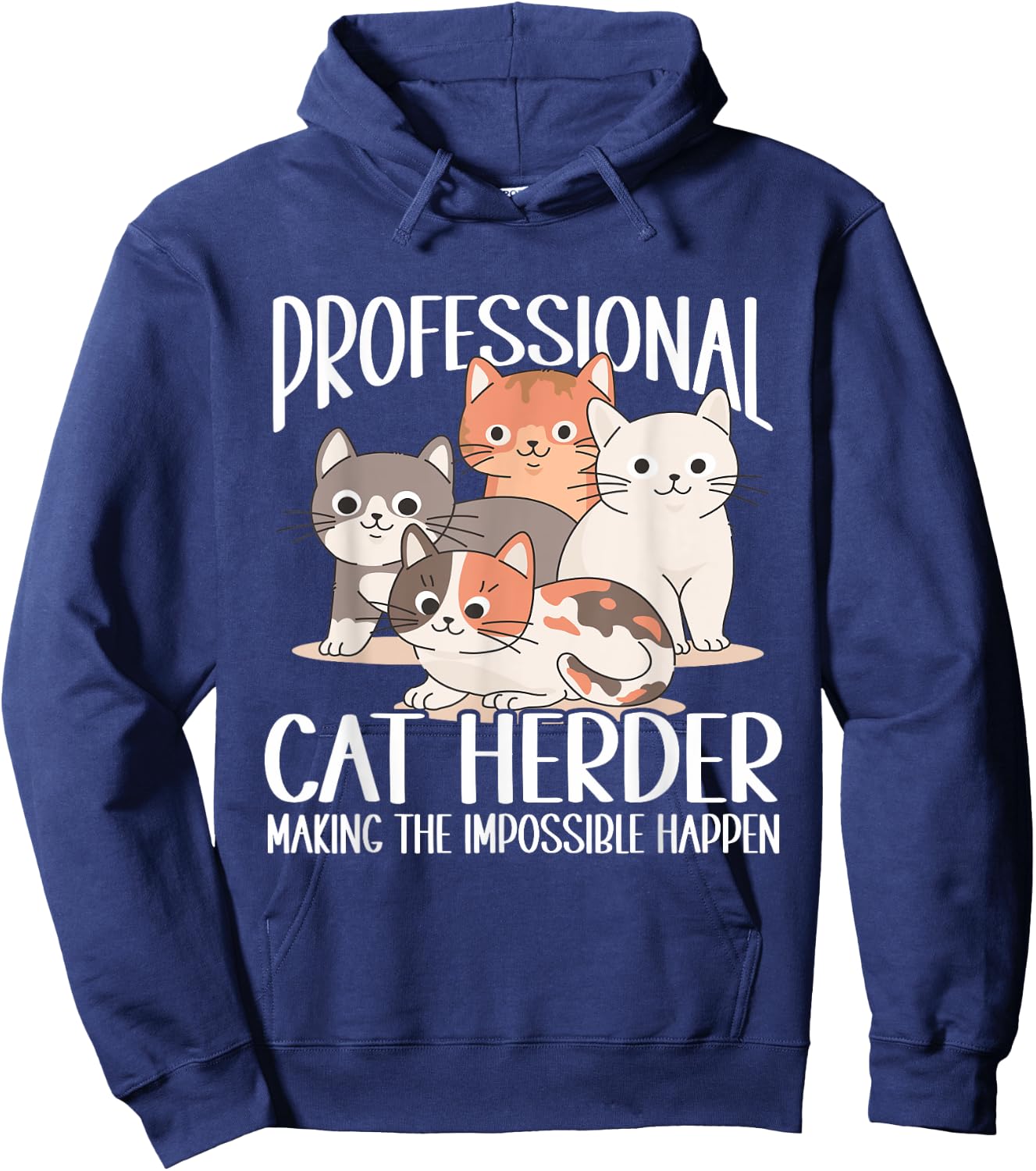Cat Herding Champion Professional Cat Herder Women Hoodie - Hoodie | Navy