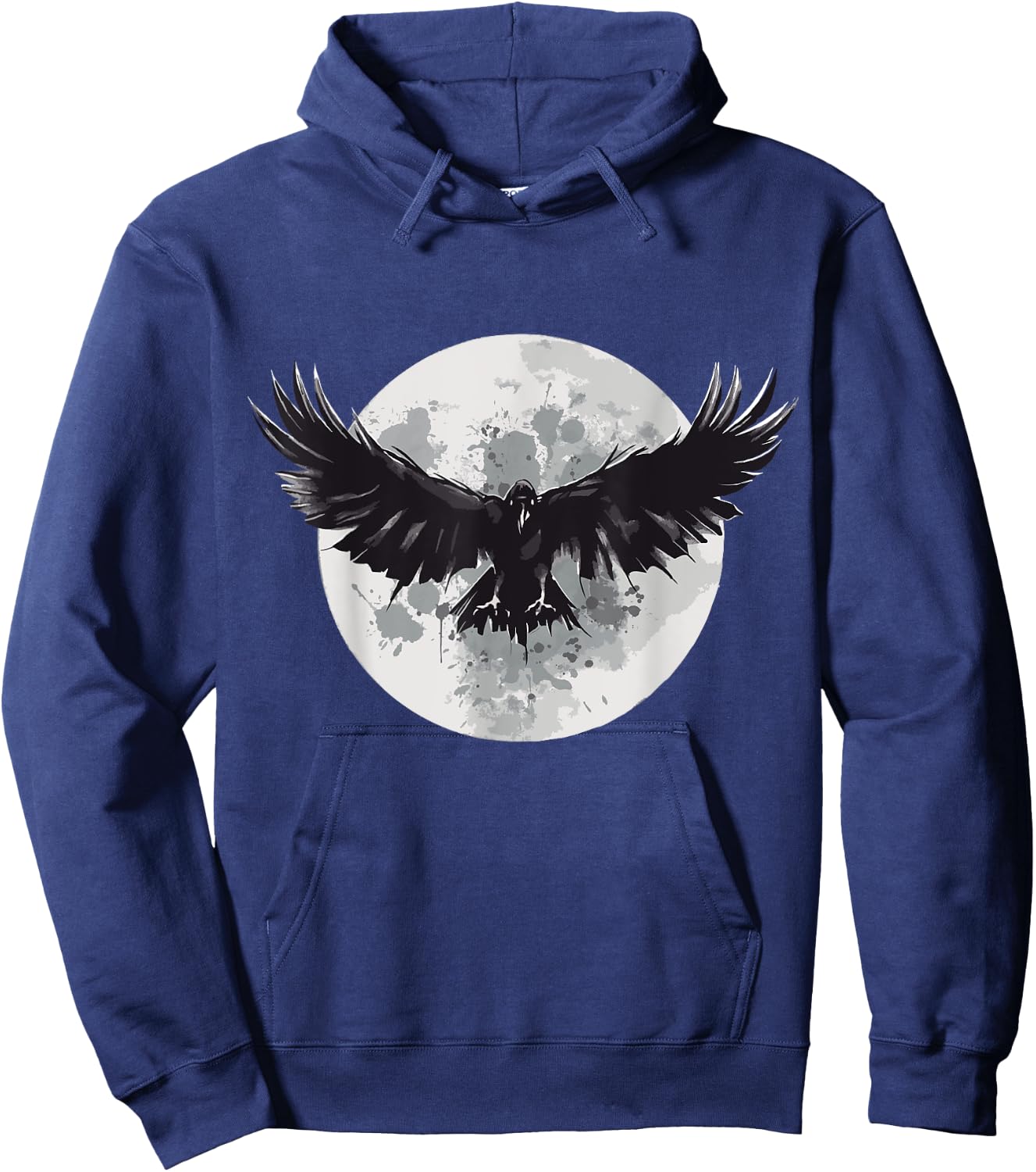 Raven animal print animal lovers crow design animals moon Hoodie - Hoodie | Navy