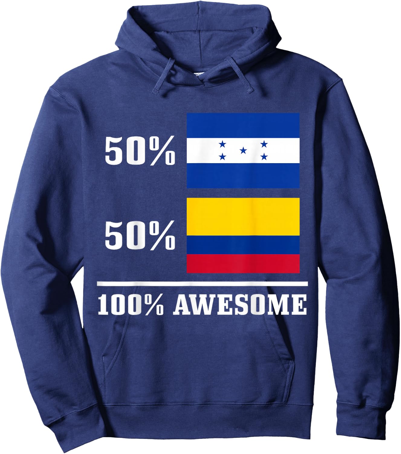 Honduras Colombia Colombian Honduran Flag Pride Heritage Hoodie - Hoodie | Navy