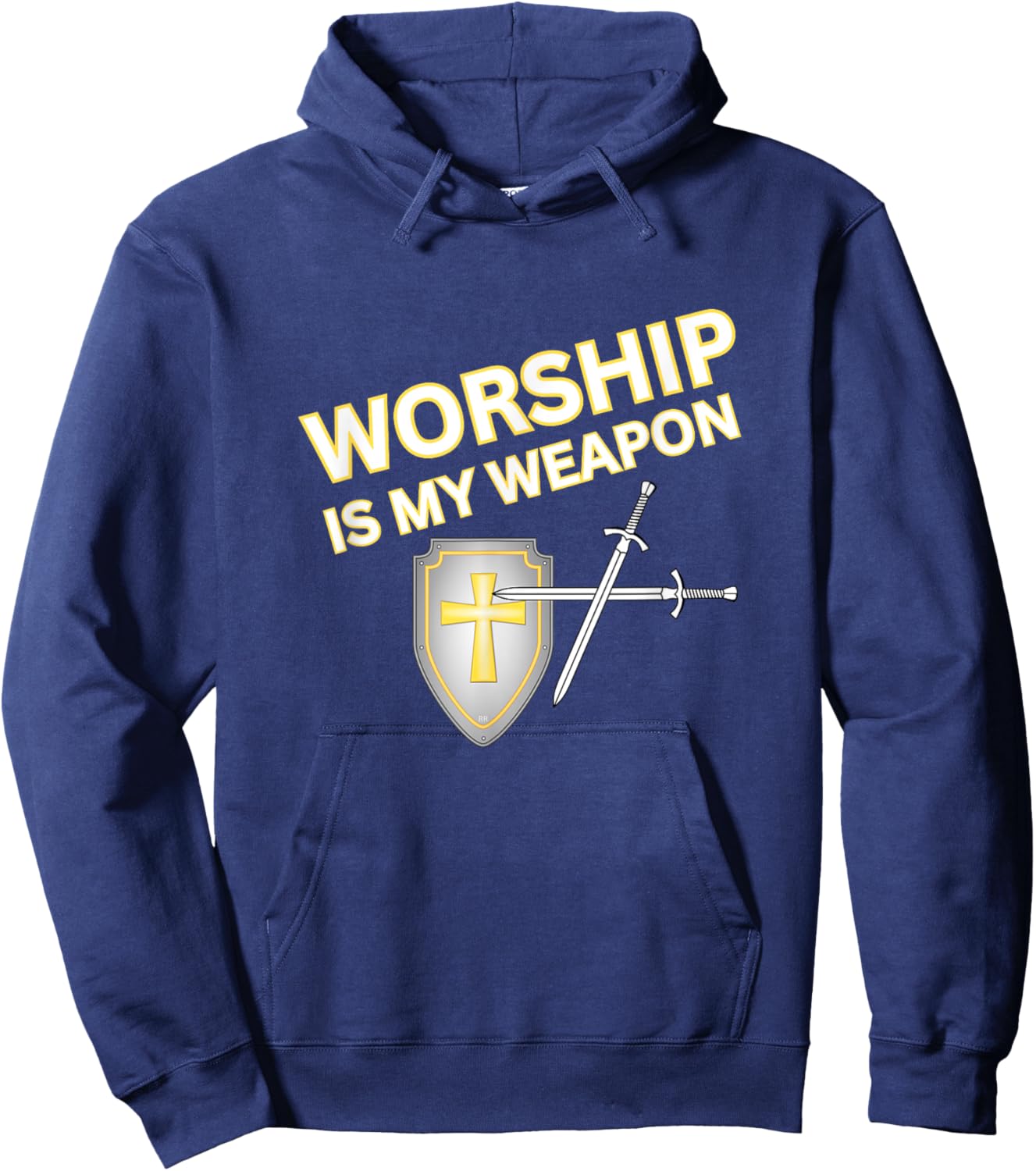 WORSHIP IS MY WEAPON Jesus Followers Hoodie - Hoodie | Navy
