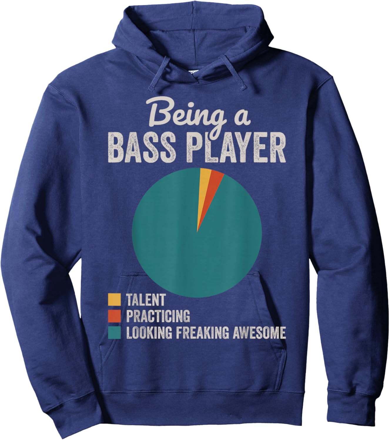 Being a Bass Player Bass Guitar Musician Bassist Hoodie - Hoodie | Navy