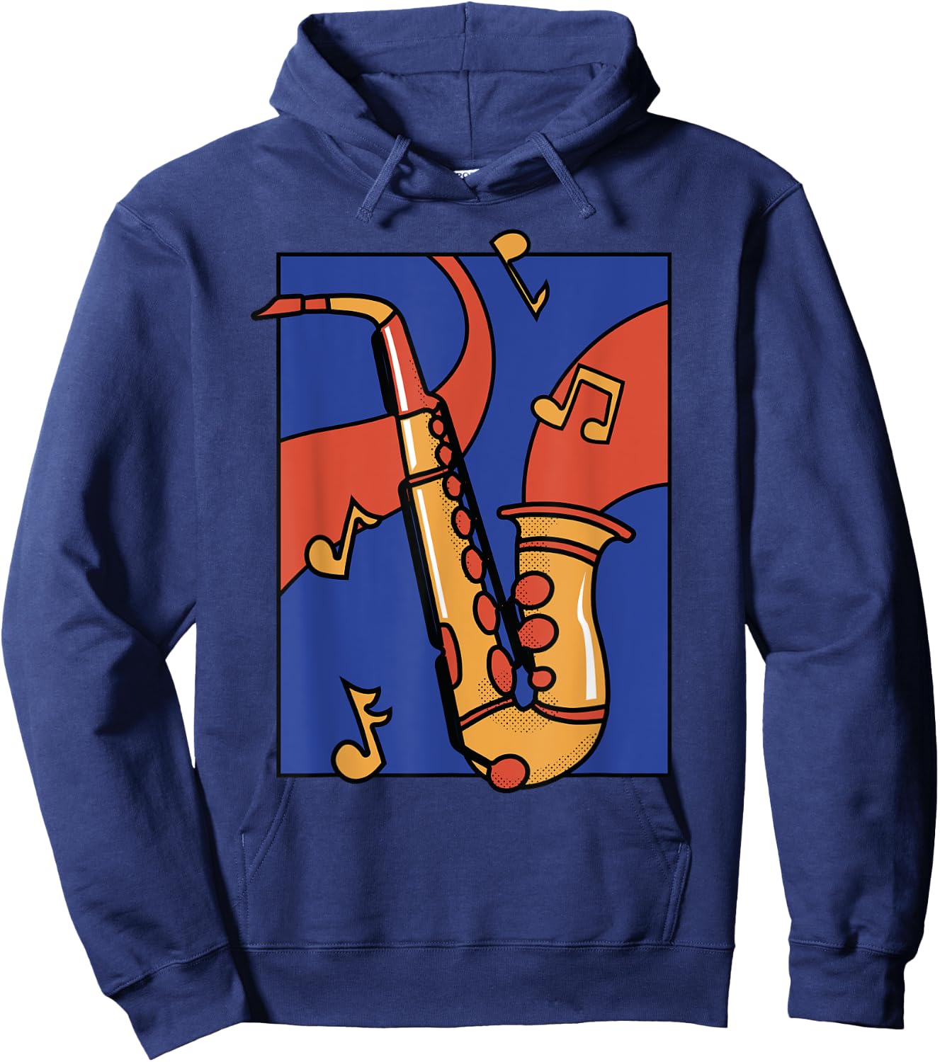 Colourful Saxophone Comic Art Graphic Women Children Hoodie - Hoodie | Navy