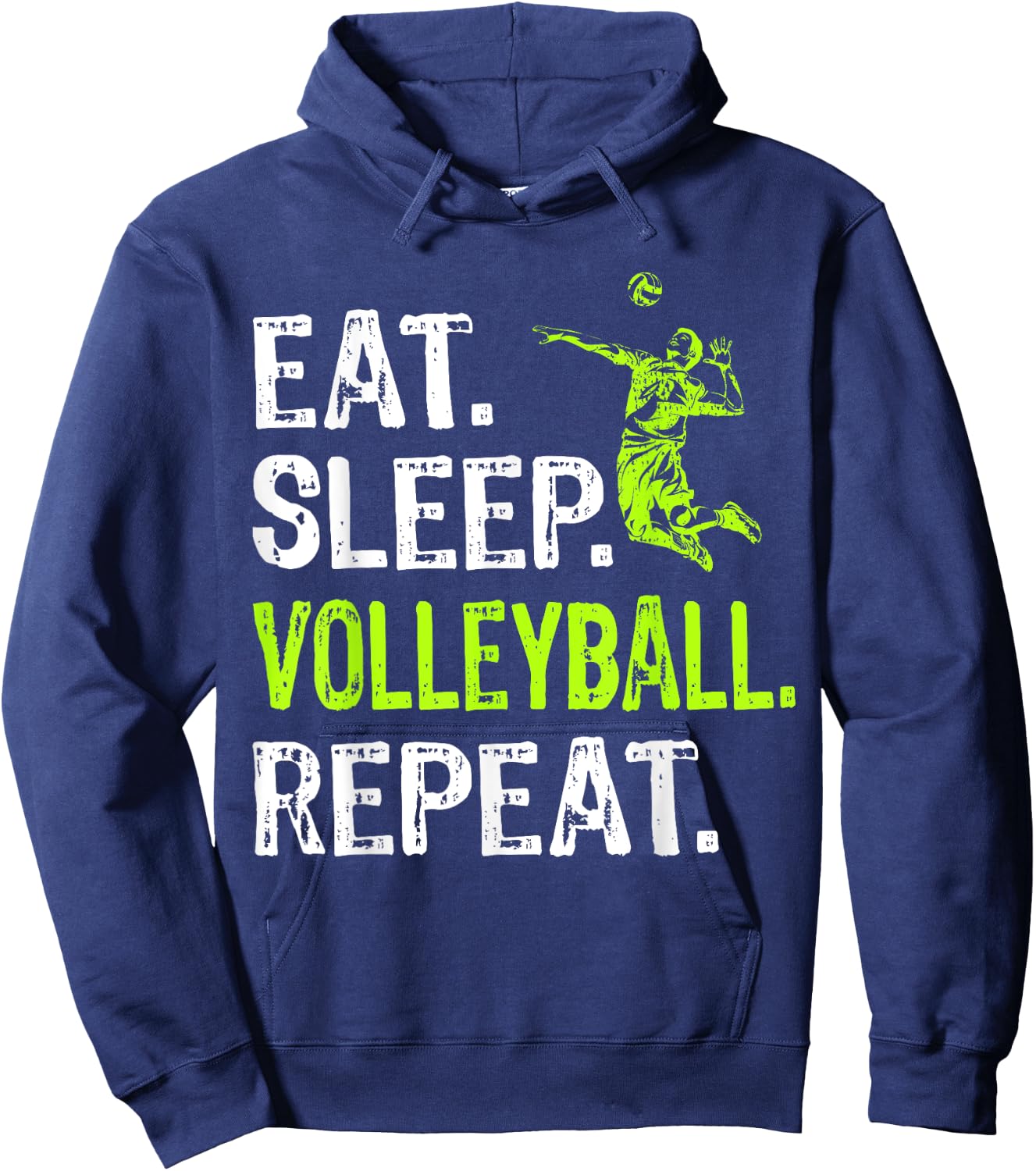 Eat Sleep Volleyball Repeat Volleyball Player Funny Hoodie - Hoodie | Navy