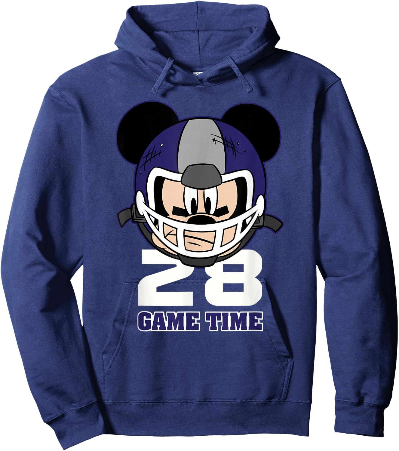 Disney Mickey Mouse Football #28 Game Time Sports Hoodie - Hoodie | Navy