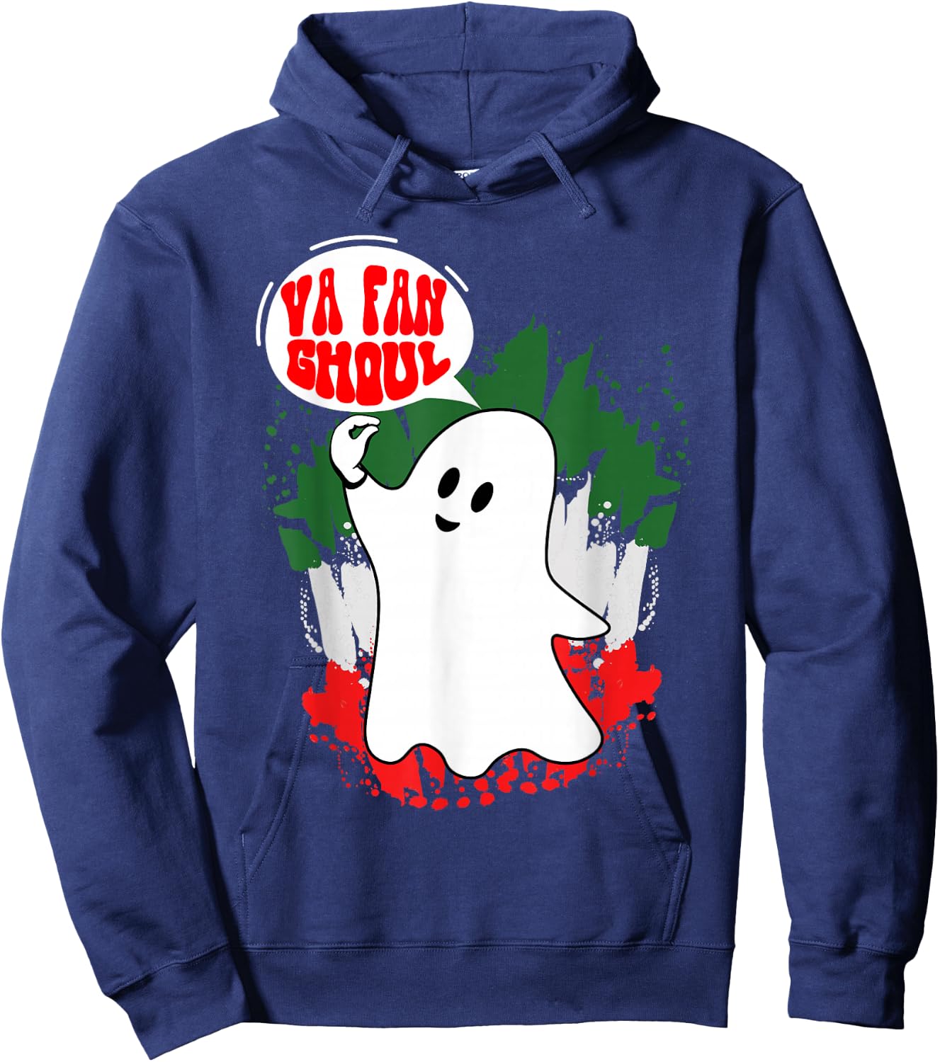 Va Fan Ghoul Women Italian Funny Halloween Ghost Hoodie - Hoodie | Navy