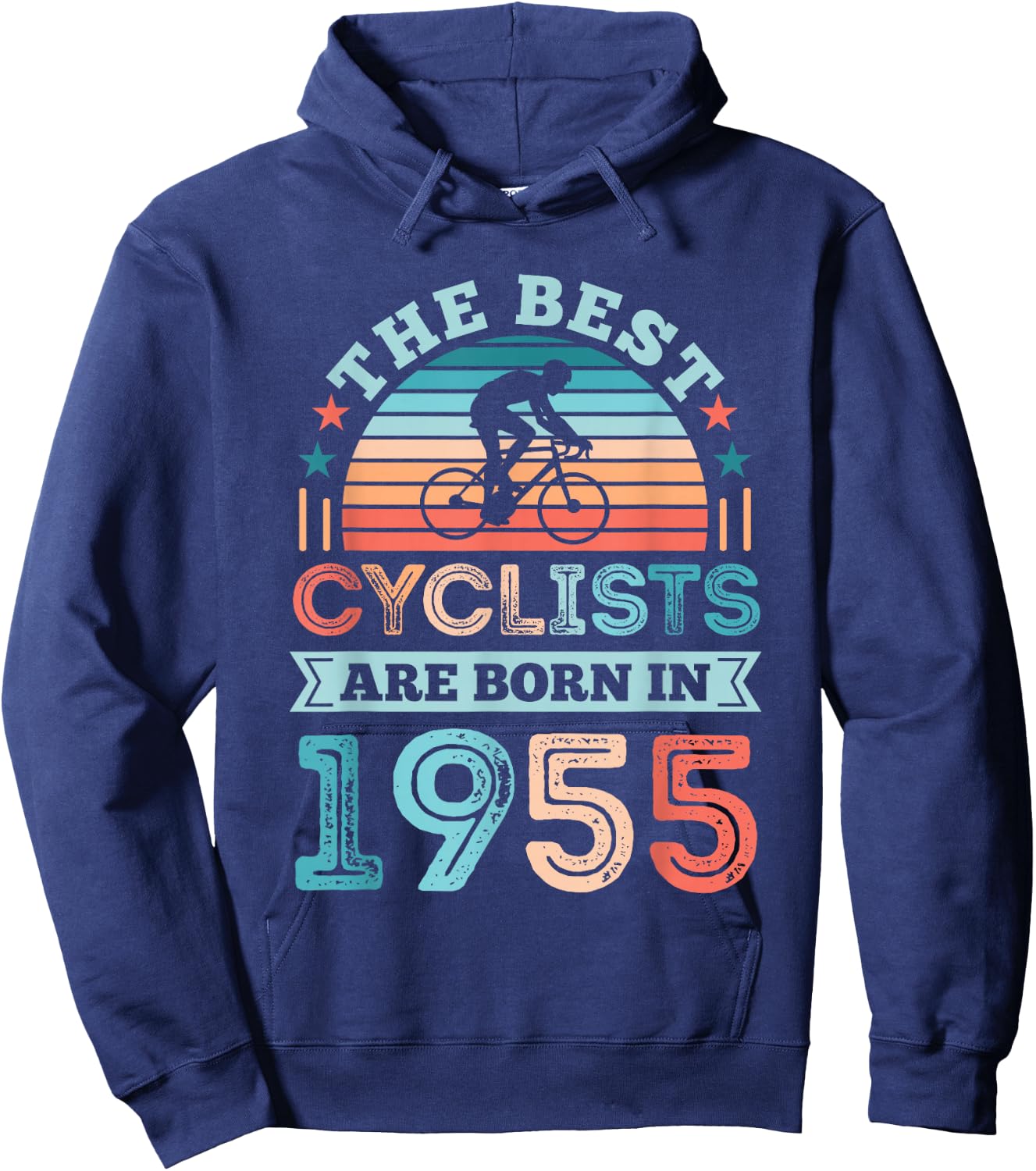 The best Cyclist born in 1955 70th Birthday Cycling Gifts Hoodie - Hoodie | Navy
