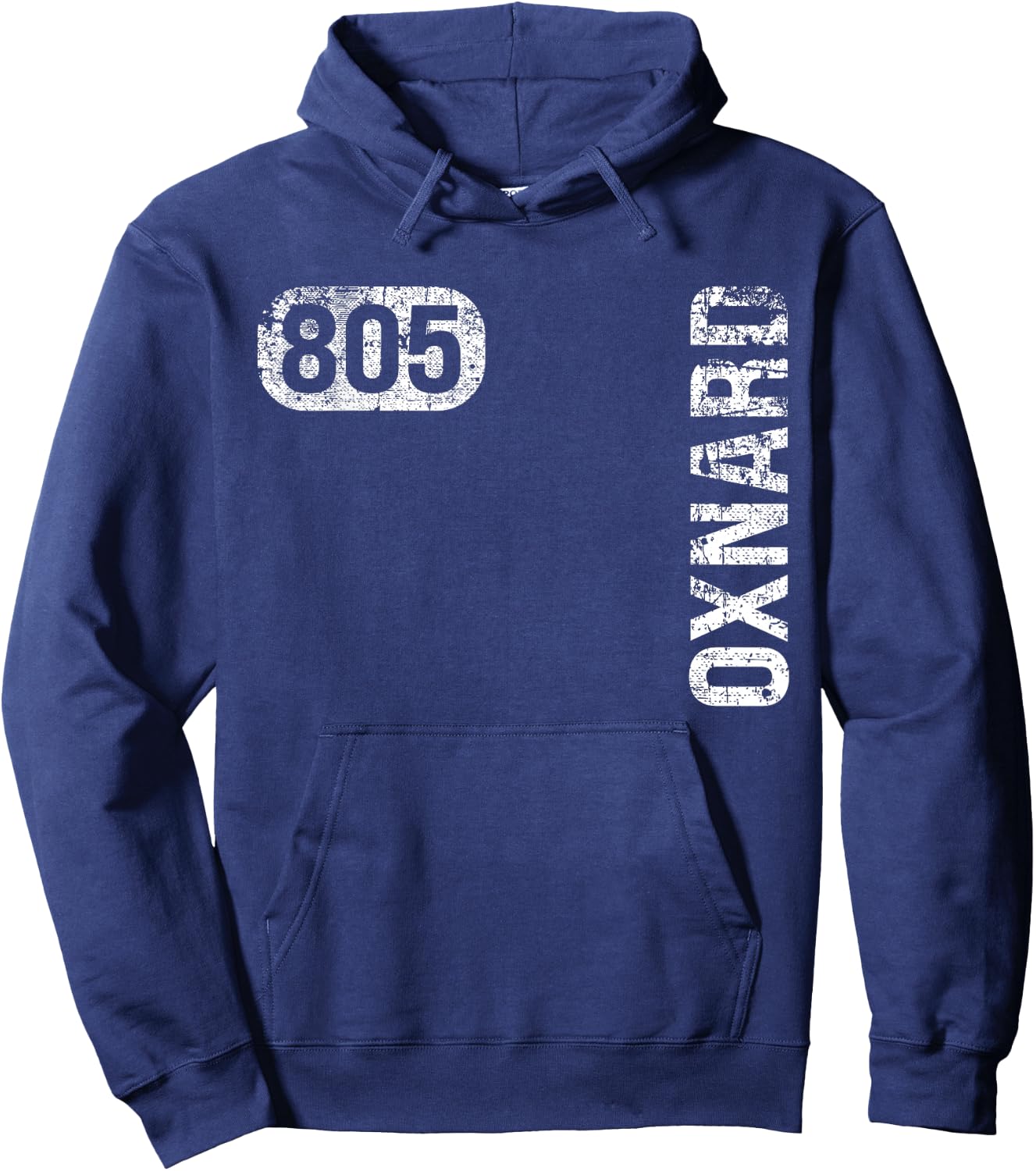 Oxnard California 805 Area Code Vintage Retro Hoodie - Hoodie | Navy