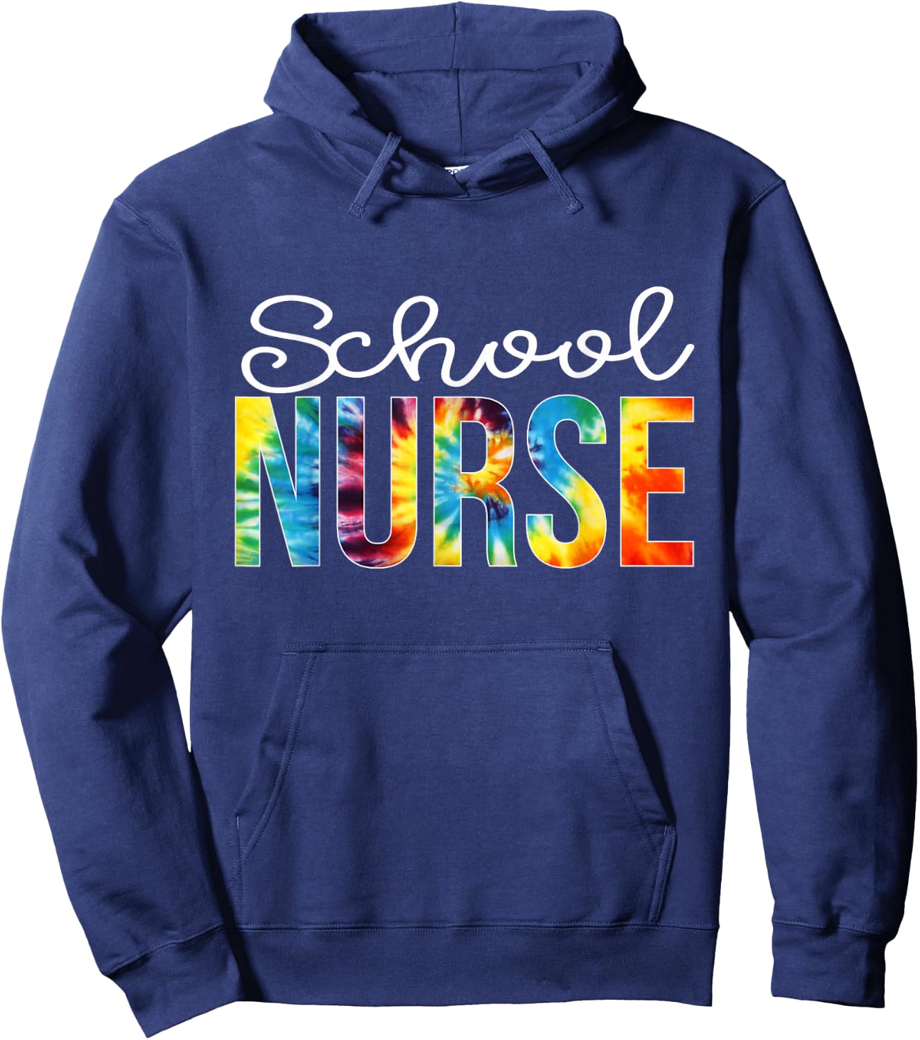 School Nurse Tie Dye Shirt Hello Back To School For Boy Girl Hoodie - Hoodie | Navy