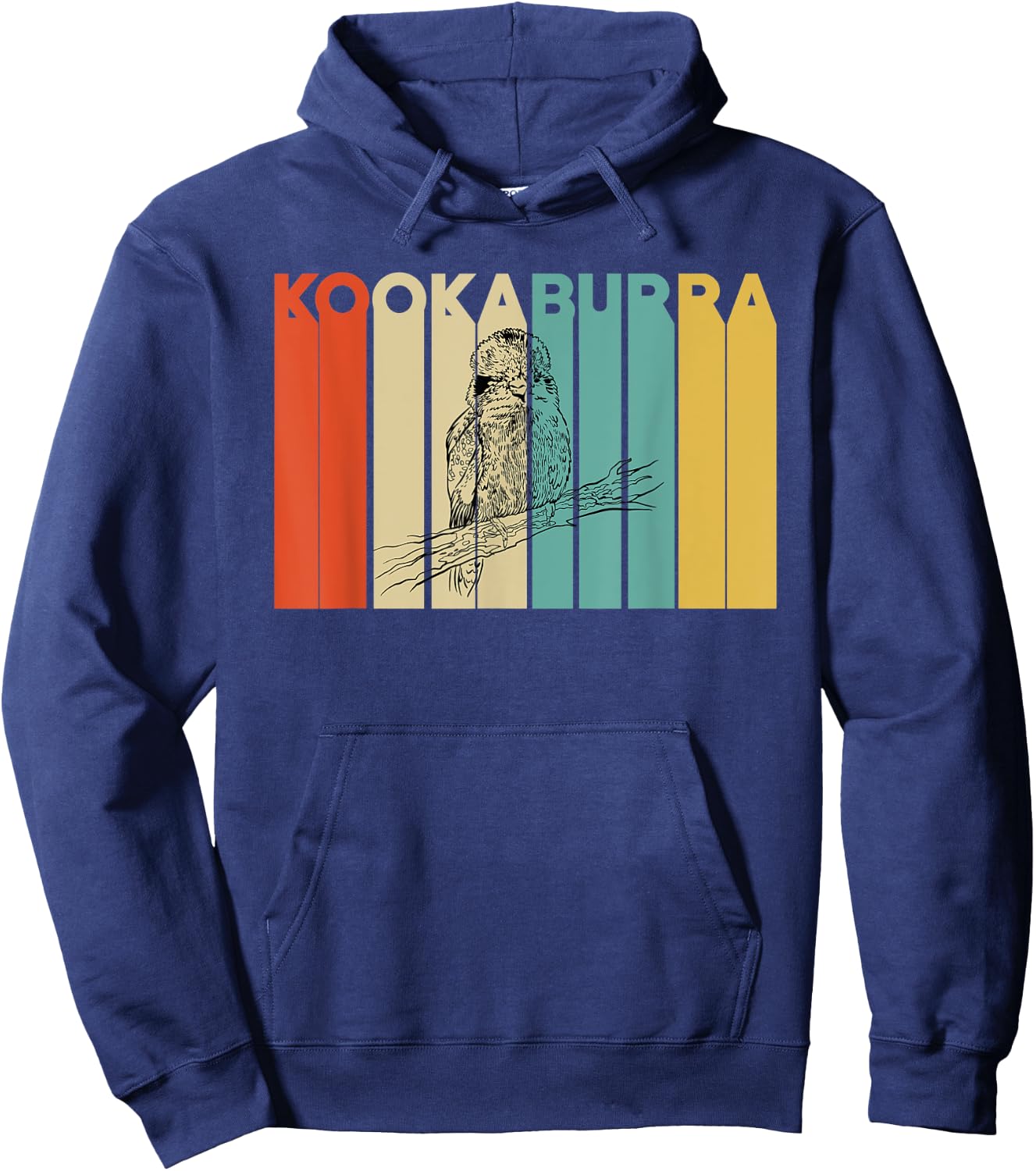 Retro Kookaburra Apparel Australia Birds Love Birding Hoodie - Hoodie | Navy