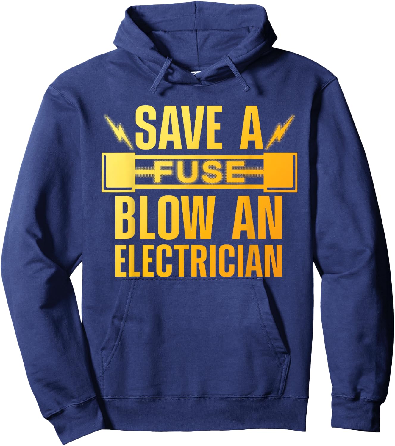 Funny Electrician Art Men Women Electrical Fuse Electrician Hoodie - Hoodie | Navy