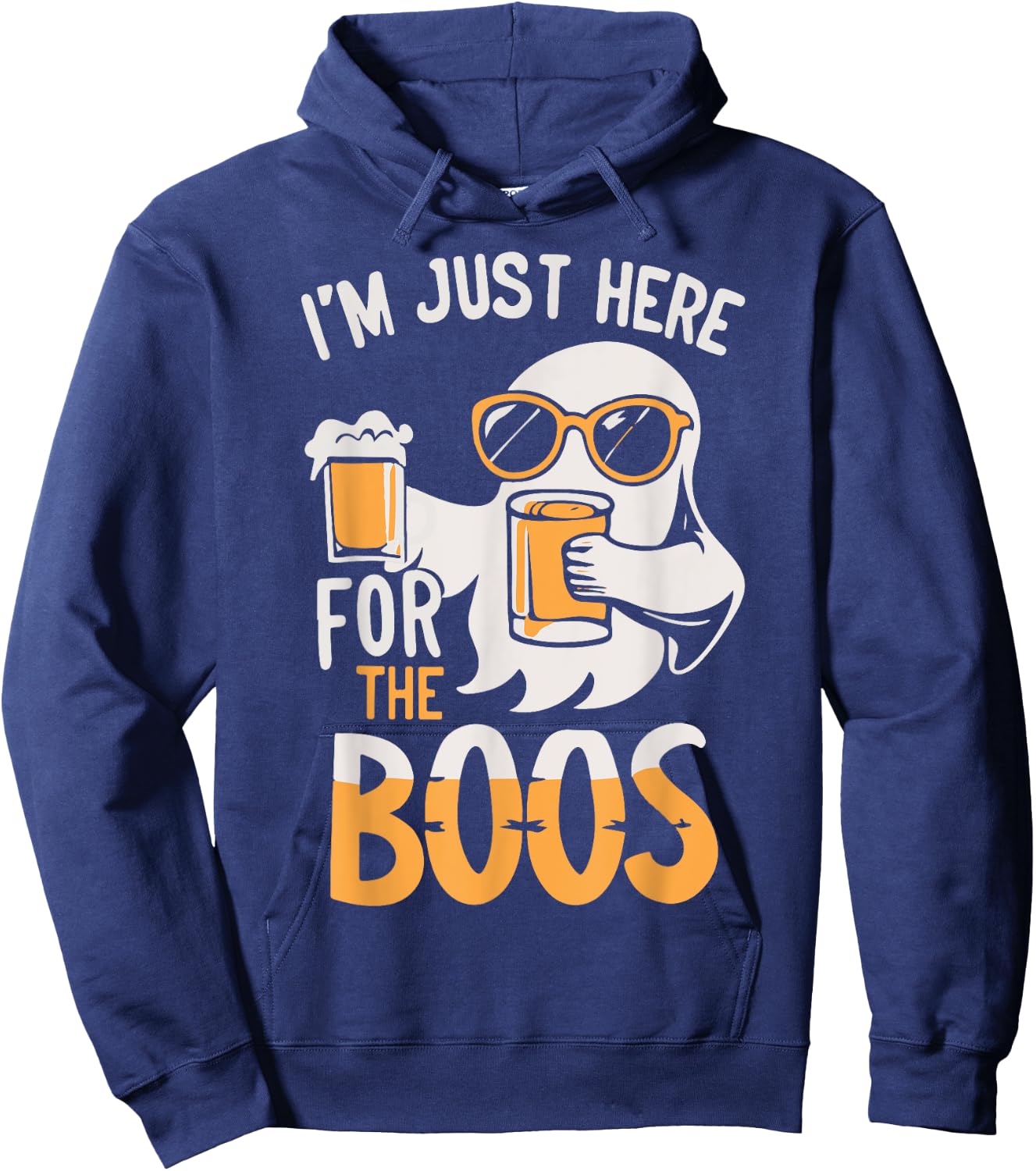 I'm Just Here for the Boos Halloween Party Hoodie - Hoodie | Navy