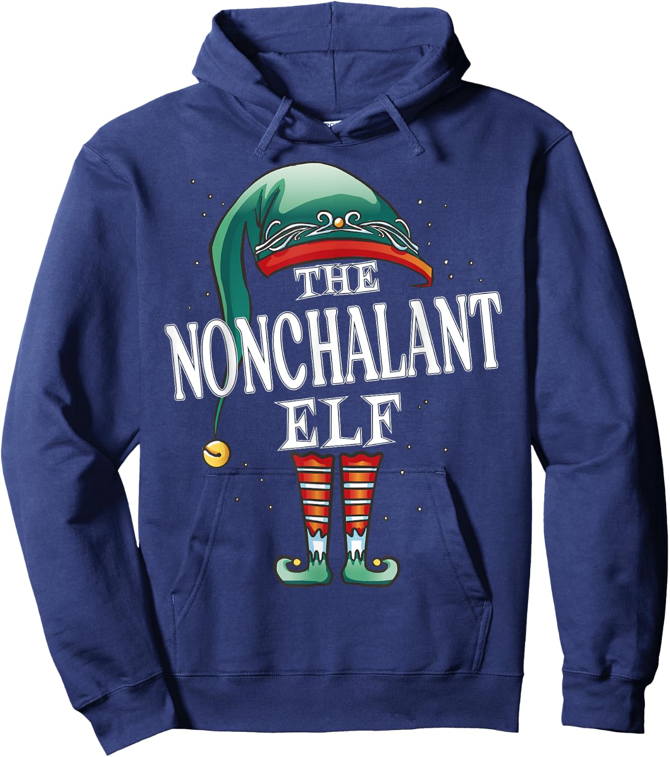 Nonchalant Elf Christmas Group Xmas Pajama Party Hoodie - Hoodie | Navy