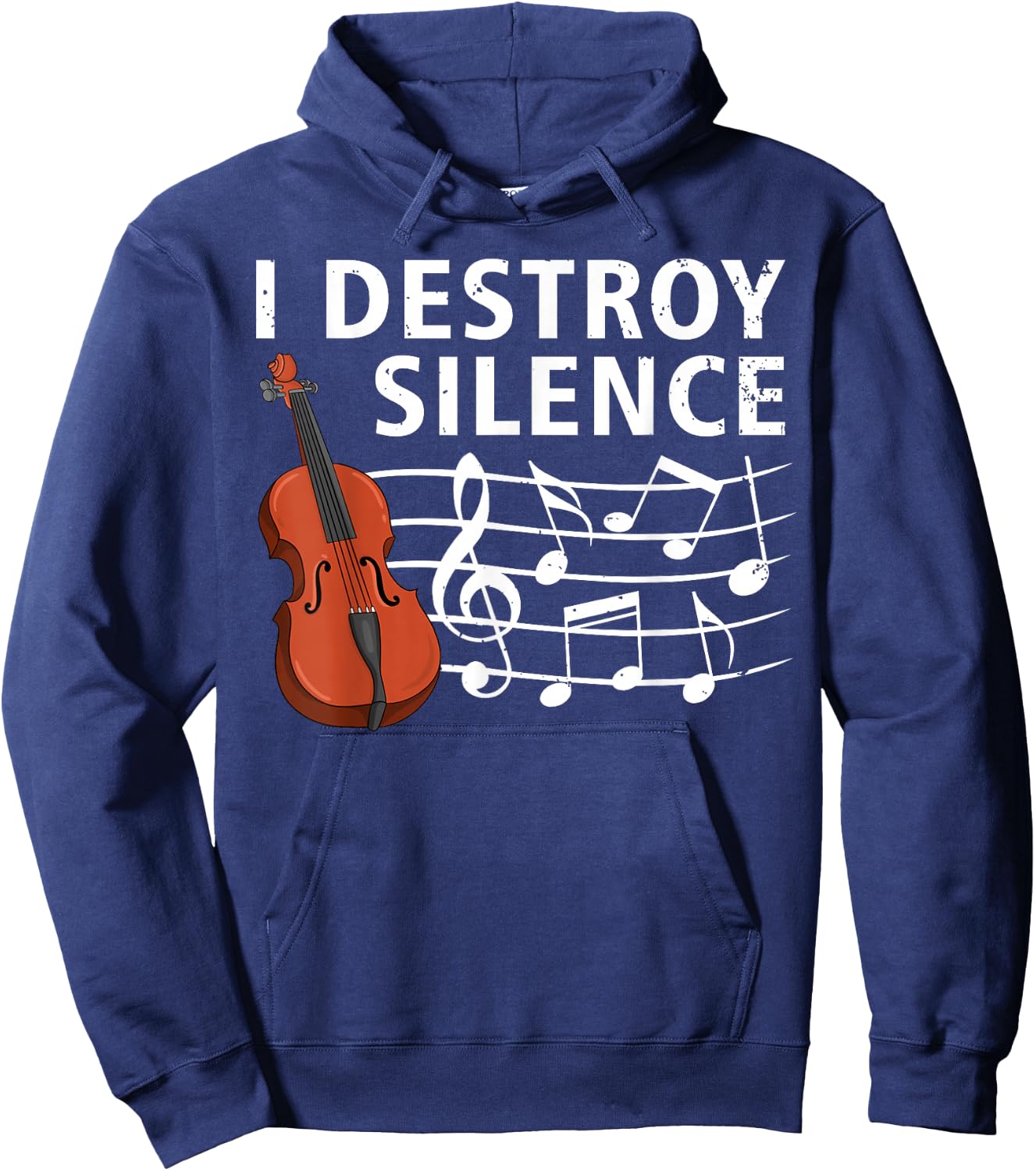 Funny Violin Player Art Women Kids Fiddle Violinist Hoodie - Hoodie | Navy