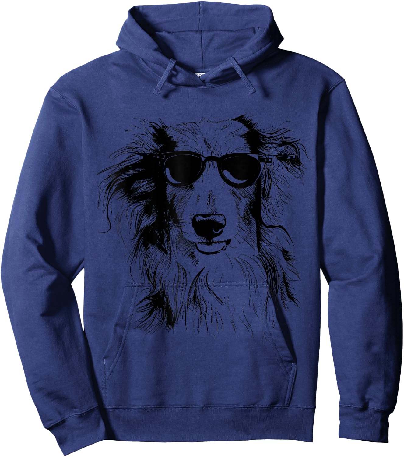 Silken Windhound Sketch Drawing Art Dog Lover Mom Dad Women Hoodie - Hoodie | Navy