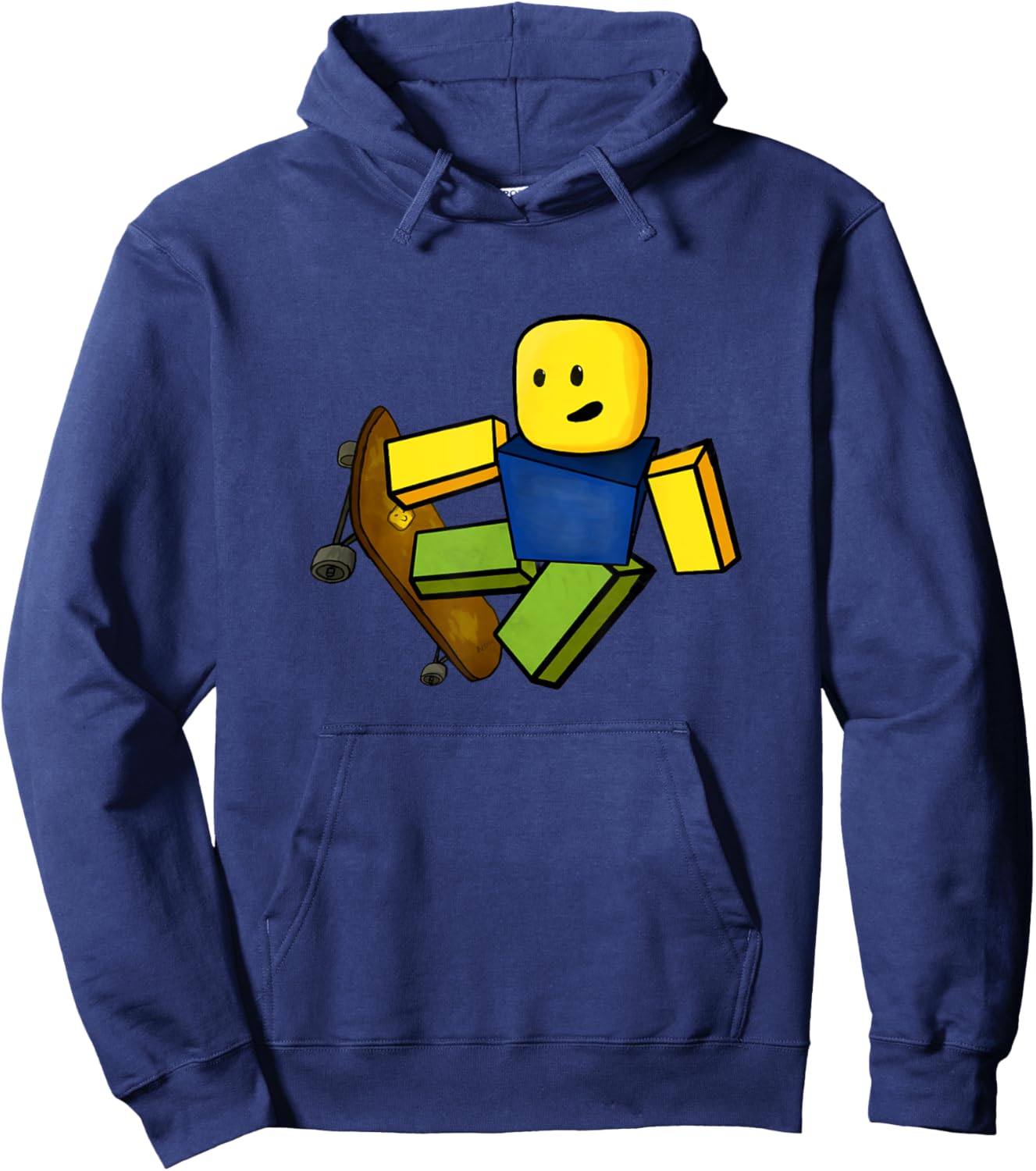 Blox Noob Skater | Funny Meme Gaming Gift Gamers Hoodie - Hoodie | Navy