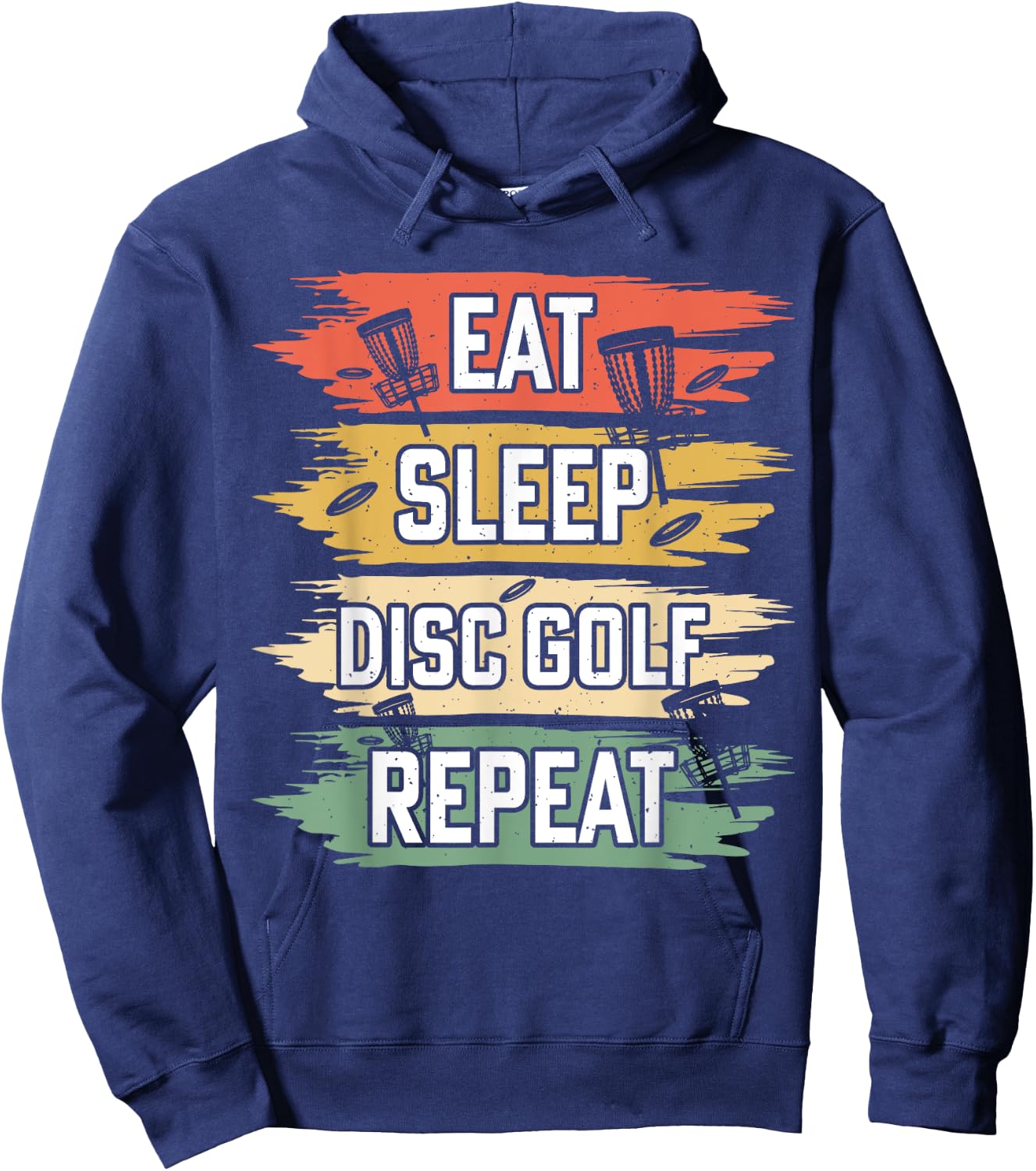 Eat Sleep Disc Golf Repeat Hoodie - Hoodie | Navy