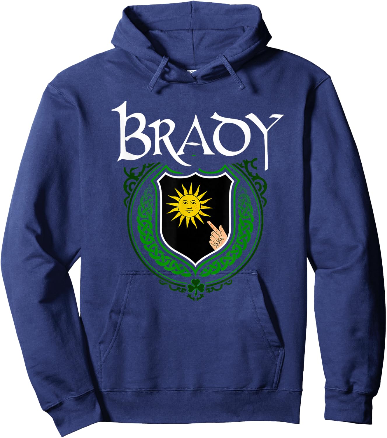 Brady Surname Irish Clan Tartan Badge Ireland Hoodie - Hoodie | Navy