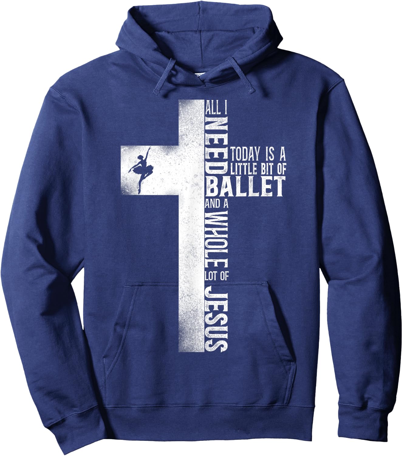 Ballet Dancer Dance Girl Ballerina Jesus Faith Christian Hoodie - Hoodie | Navy