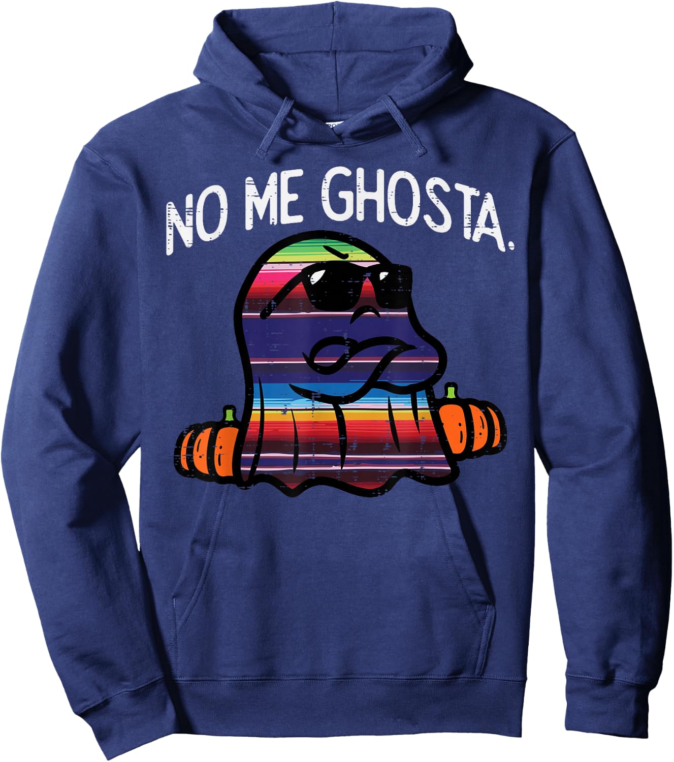 No Me Ghosta Gusta Pun Funny Ghost Mexican Halloween Spanish Hoodie - Hoodie | Navy